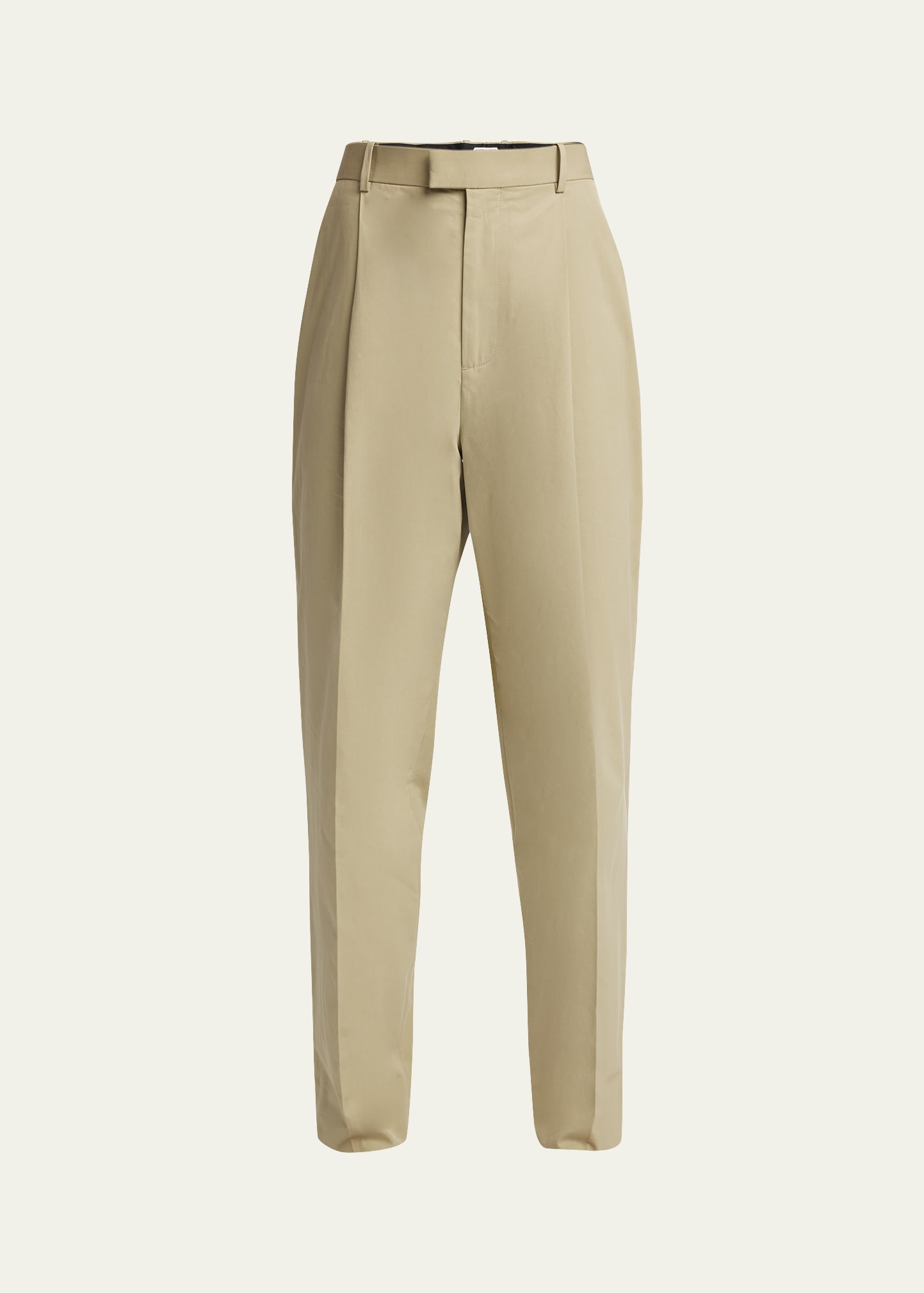 Bottega Veneta Men's Light Cotton Pleated Trousers - Bergdorf Goodman