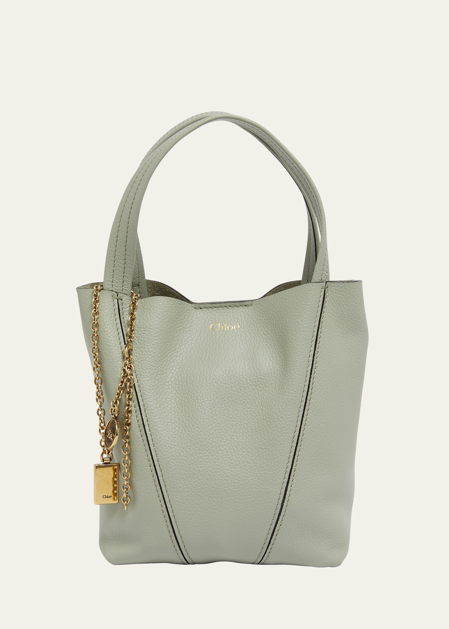 Chloe Spin Mini Tote Bag in Grained Calfskin - Bergdorf Goodman