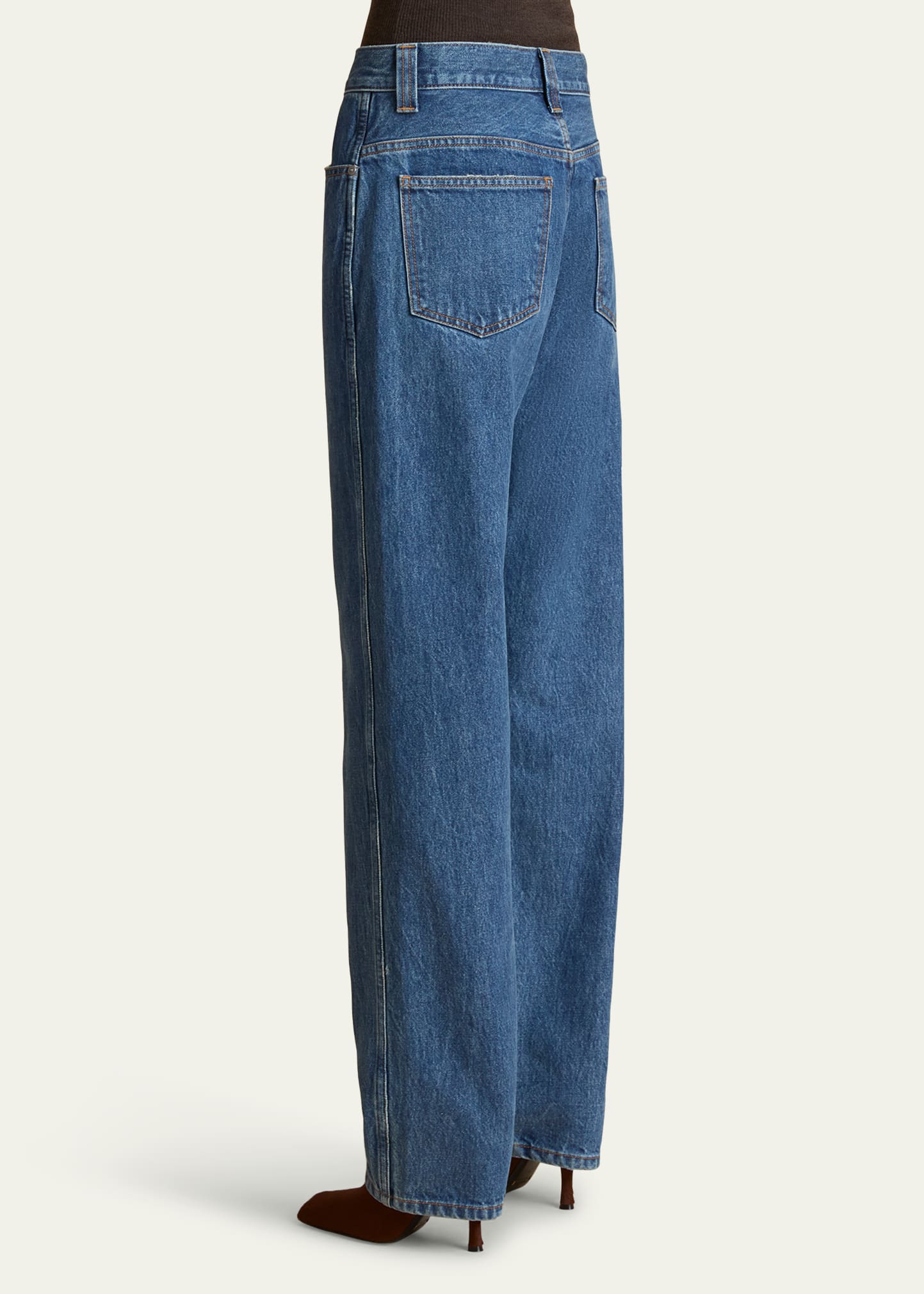【関税込み】KHAITE ブルー Corben ジーンズ KHAITE Corben straight-leg Jeans | Blue | FARFETCH