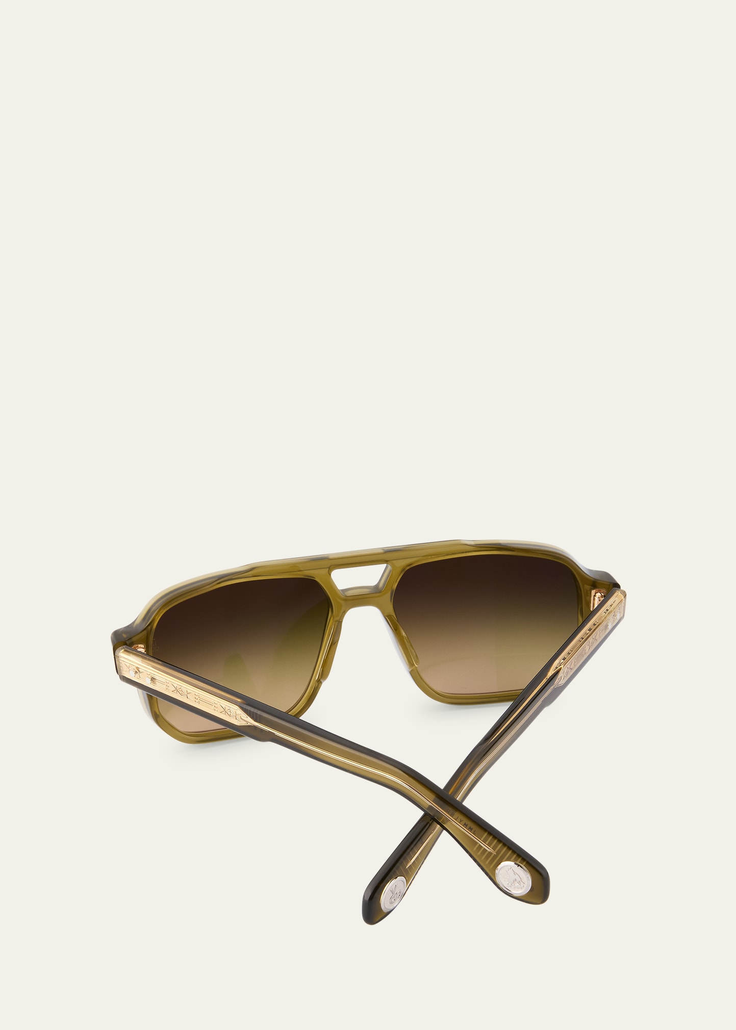 Jacques Marie Mage Men's Grayling Yellowstone Rectangle Sunglasses