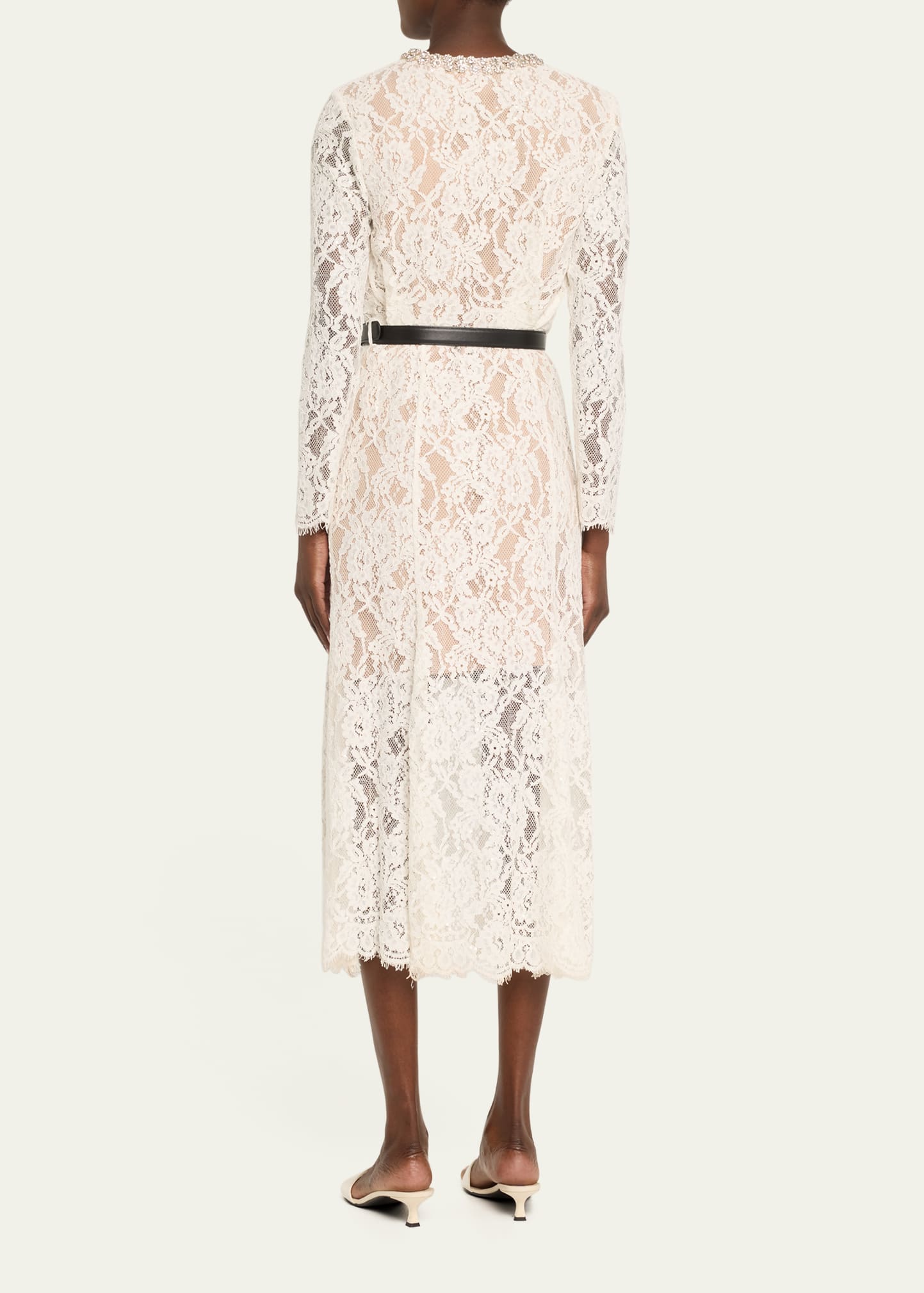 Self-Portrait Embellished Lace Midi Dress - Bergdorf Goodman