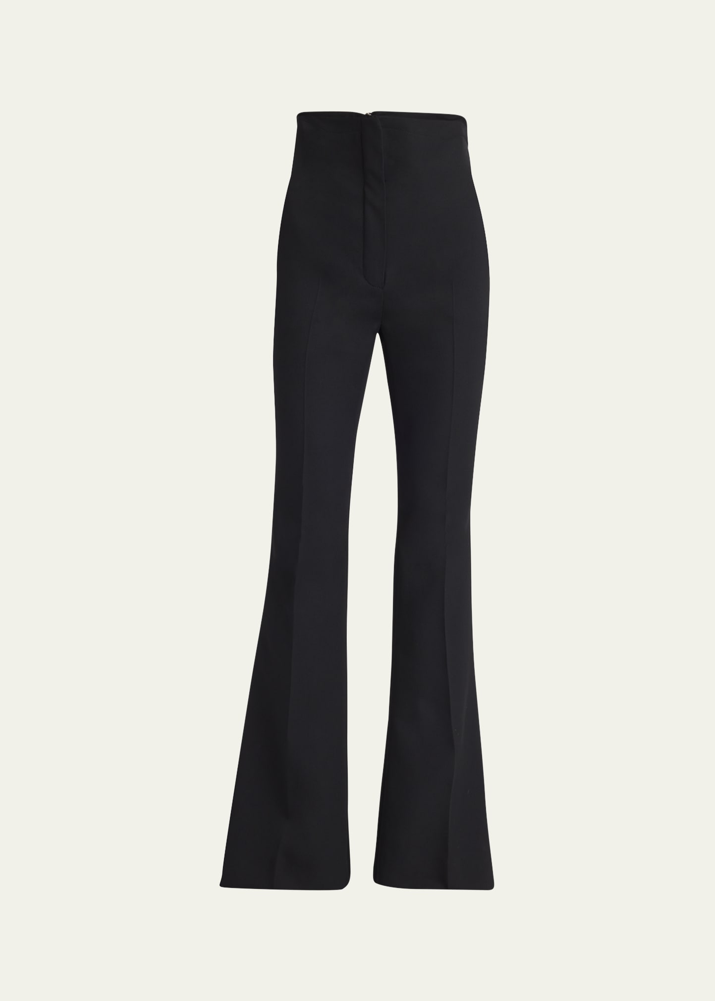 McQueen Foldover-Waist Flare Trousers - Bergdorf Goodman