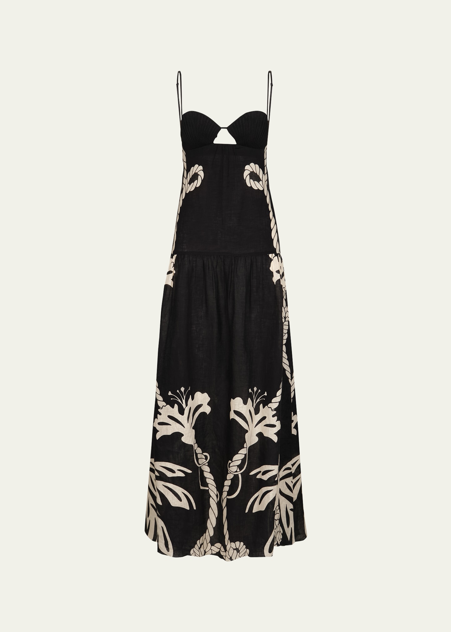 【関税送料込み】 Johanna Ortiz  ロングスカート Johanna Ortiz Enlightened Sailor Printed Sweetheart Linen