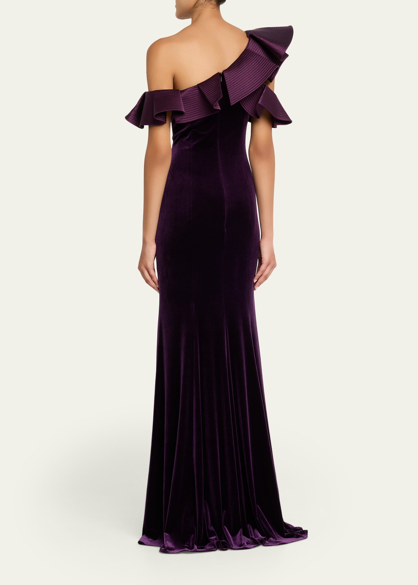 margot formal ruffled velvet dress Margot Formal Ruffled Velvet Dress