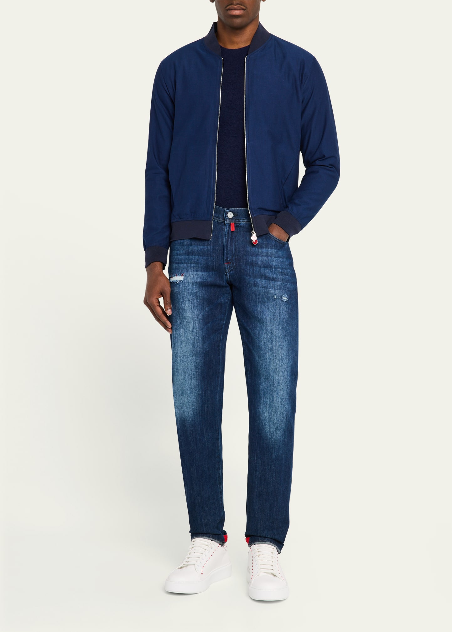 Kiton Men's Cotton Full-Zip Shirt Jacket - Bergdorf Goodman