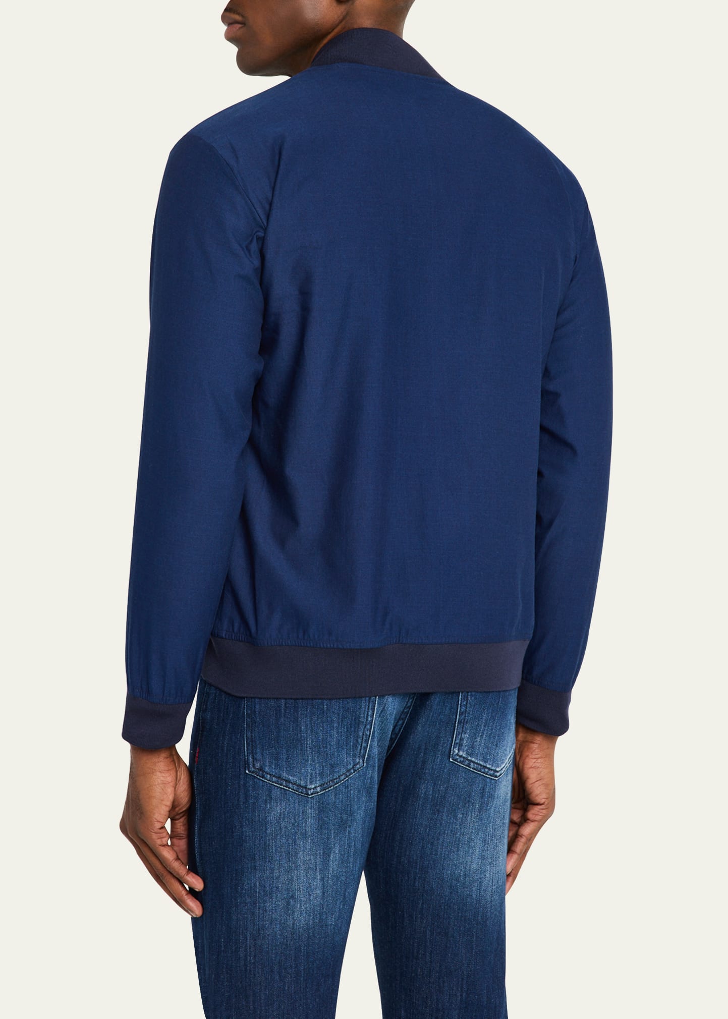 Kiton Men's Cotton Full-Zip Shirt Jacket - Bergdorf Goodman