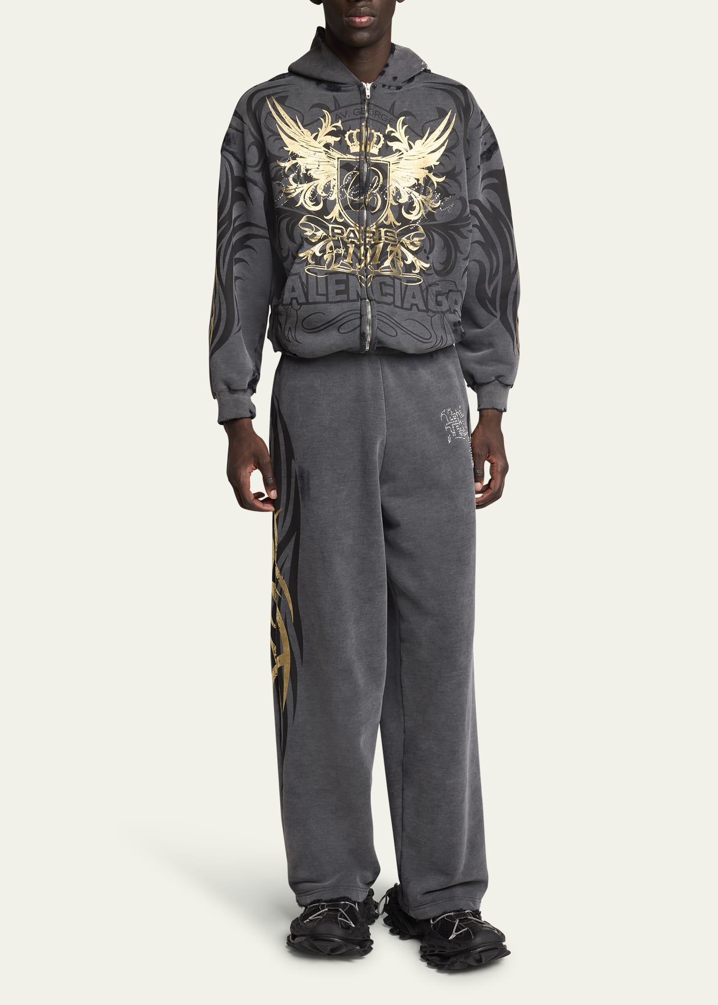 【BALENCIAGA】Tacky Tattoo フレア スウェットパンツ bg_4936188_100106_a