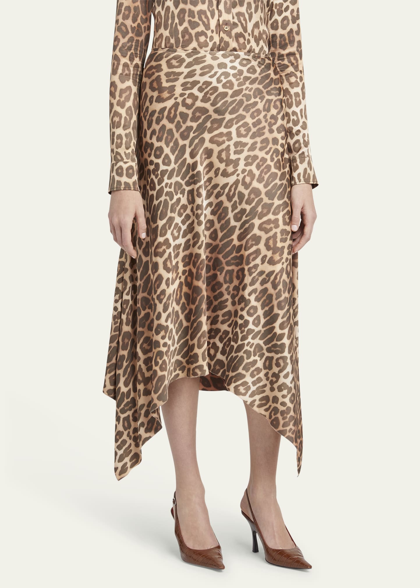Stella McCartney Leopard-Print Flowy Midi Skirt - Bergdorf