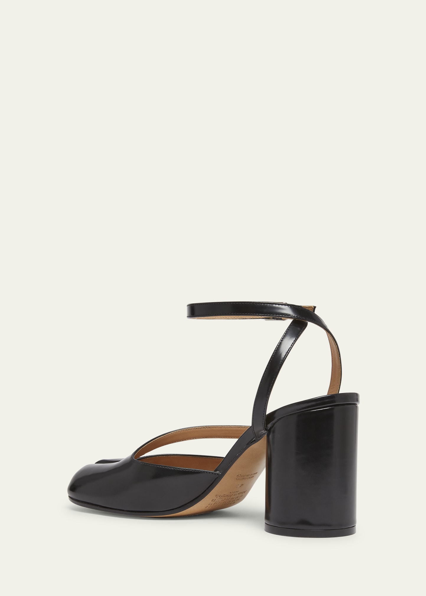 Dries Van Noten Asymmetric Virgo Leather Ankle-Strap Sandals