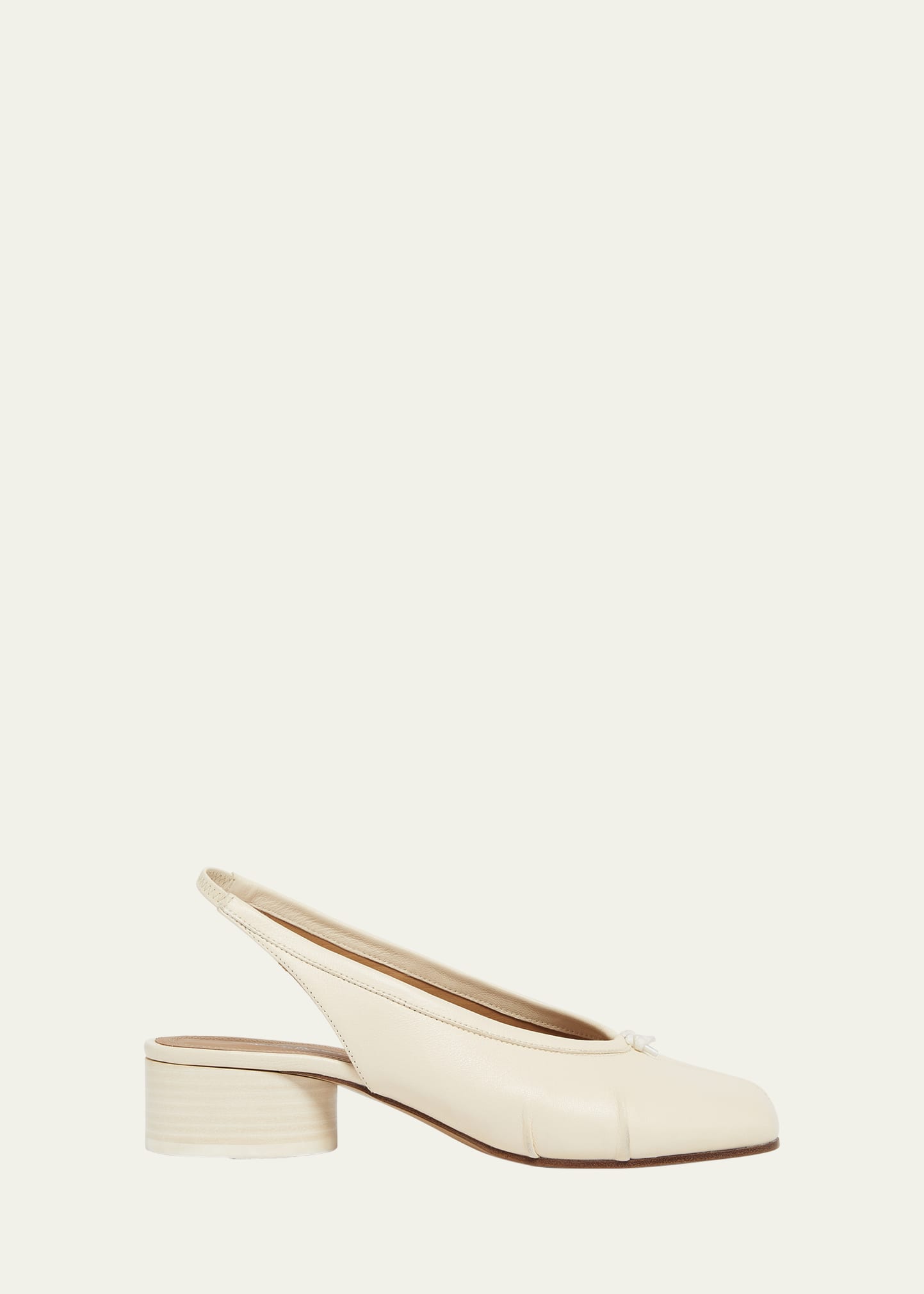 Maison Margiela Tabi Leather Slingback Ballerina Pumps