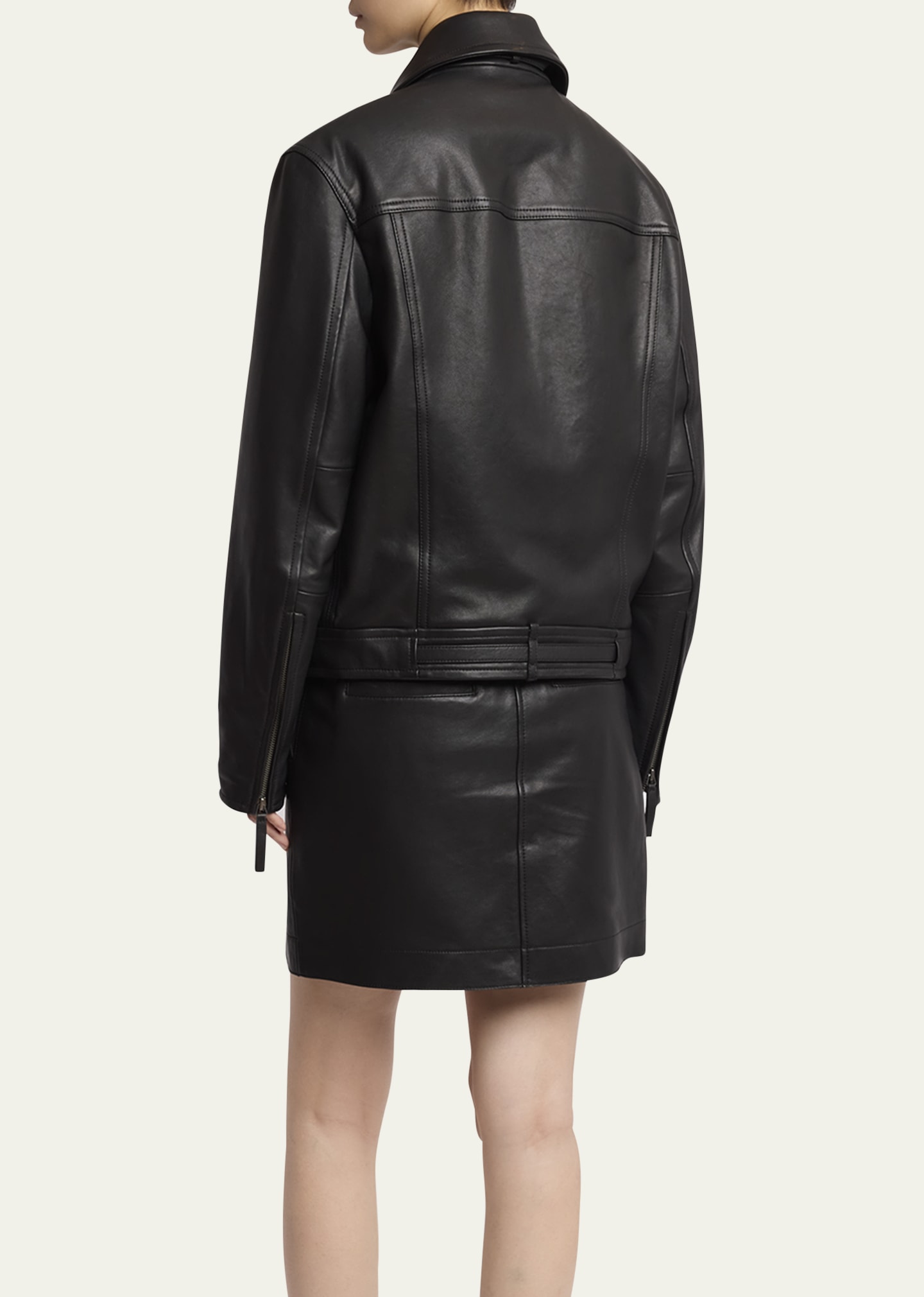 Proenza Schouler White Label Phoenix Pebbled Leather Jacket