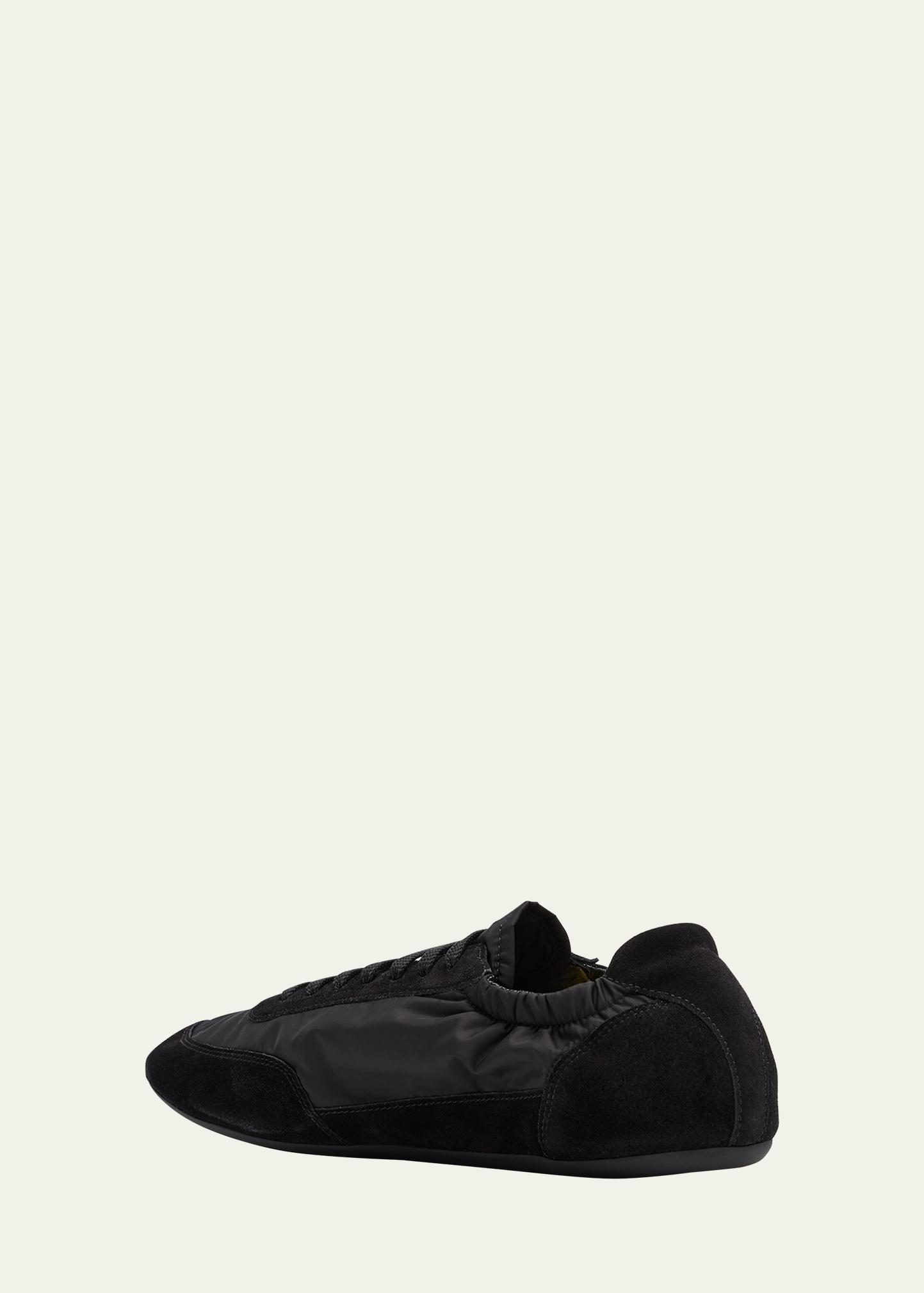 Prada Men's Collapse Nylon and Suede Low-Top Sneakers - Bergdorf