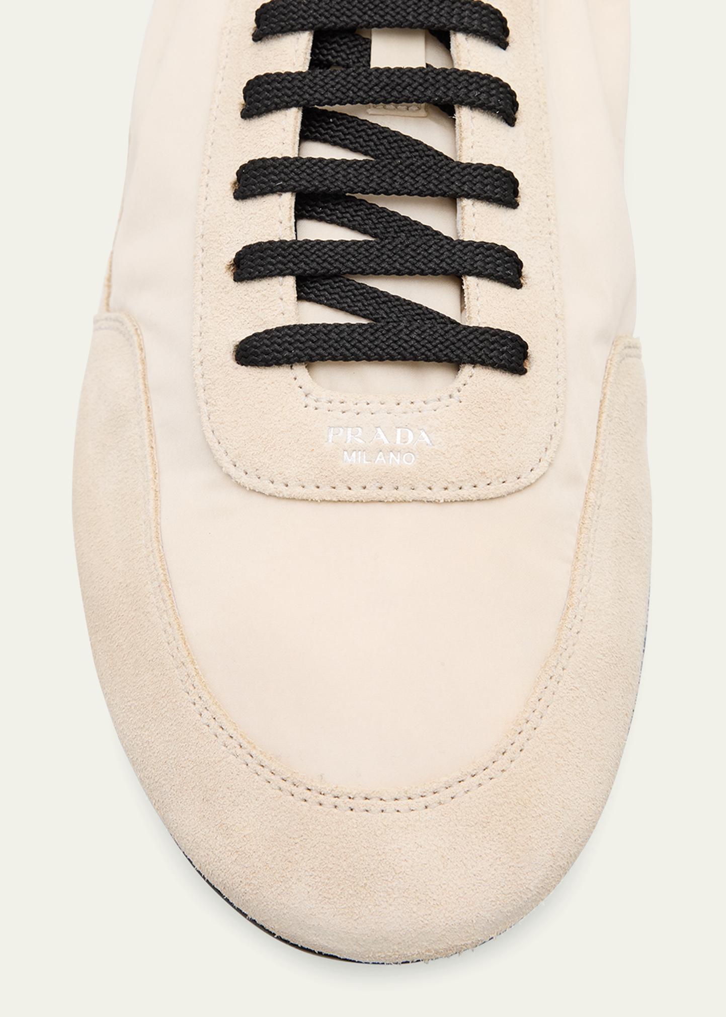 Mens prada sneakers in great condition(minor crease) Black Collapse Re-nylon And Suede Elasticized Sneakers | PRADA main image 2