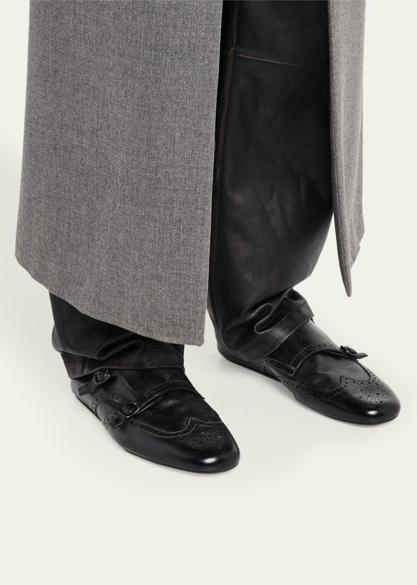 靴 16aw PRADA monk strap kilt leather shoes 0400022345869_BLACK?wid=600&