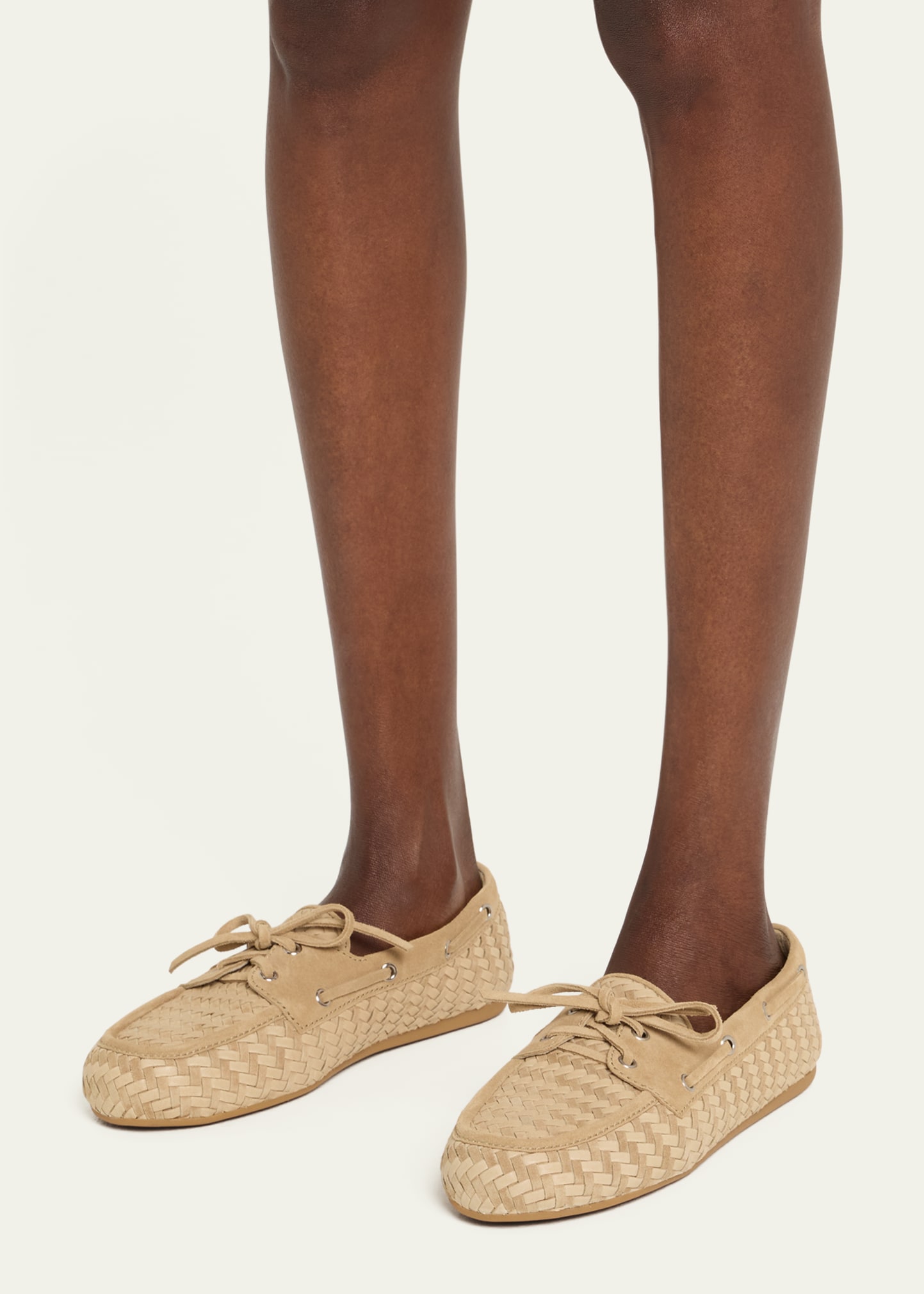 MiuMiu Woven Suede Boat Shoes スエード ボート シューズ ロゴ MiuMiu Woven Suede Boat Shoes スエード ボート シューズ ロゴ