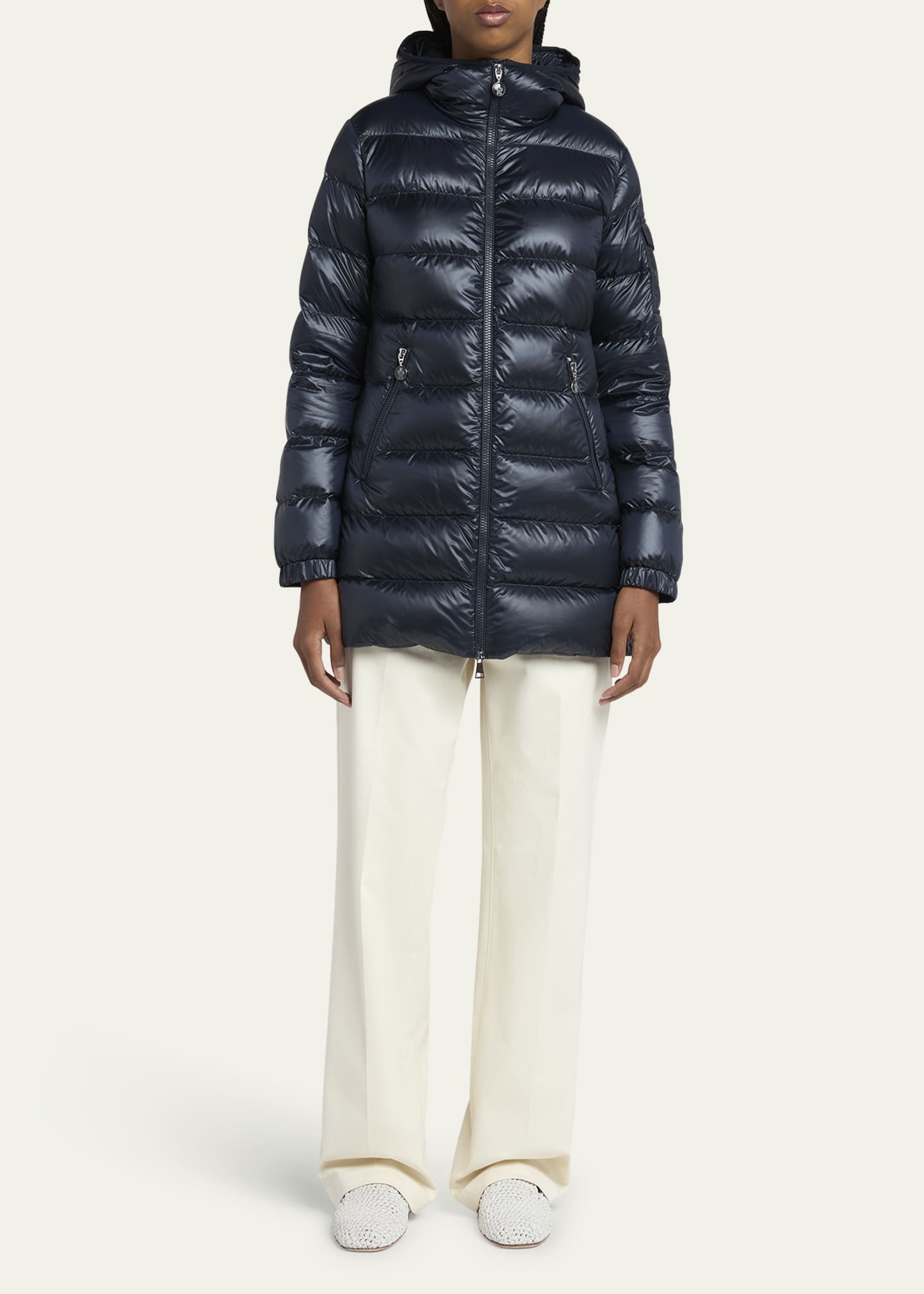 Moncler Glements Mid-Length Down Jacket - Bergdorf Goodman