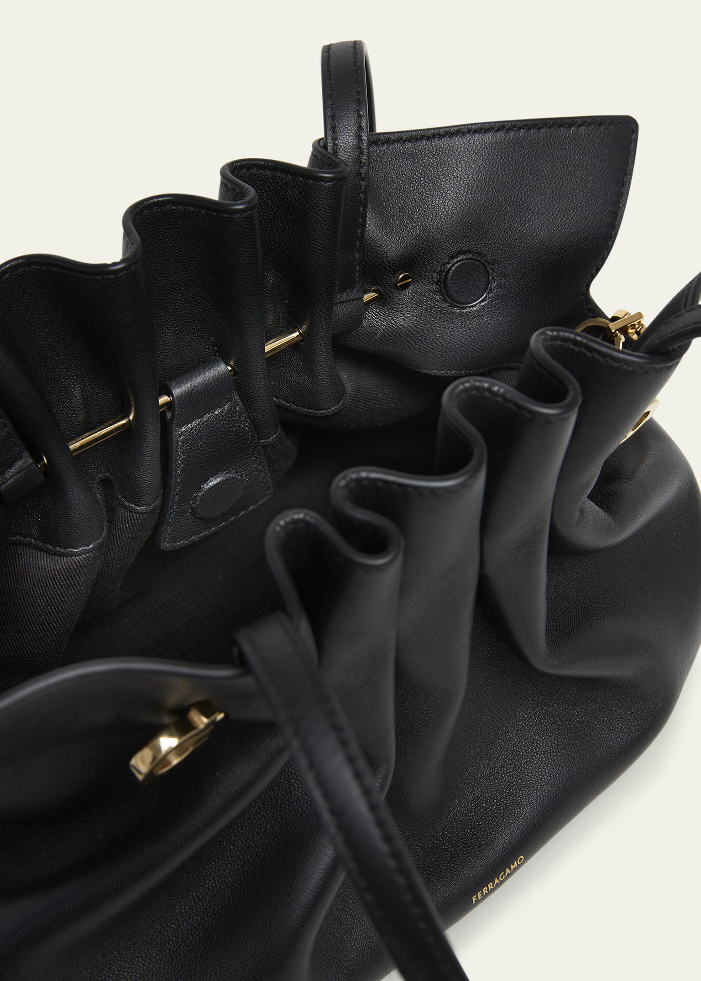 ★関税込み★ FERRAGAMO BLACK LEATHER PIERCING TOP HAND BAG Ferragamo Small Gancio Piercing Shoulder Bag - Bergdorf Goodman