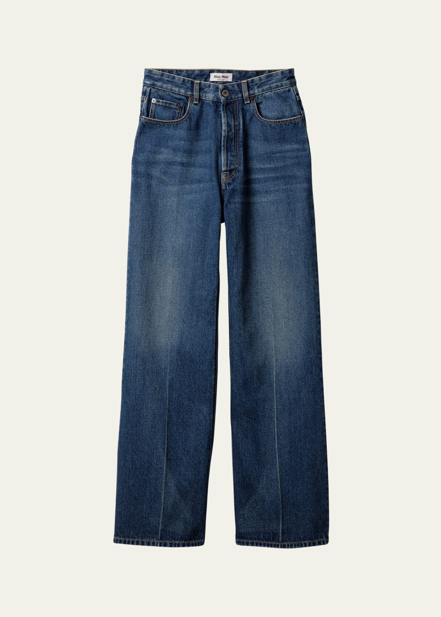 Miu Miu High-Rise Oversized Jeans - Bergdorf Goodman
