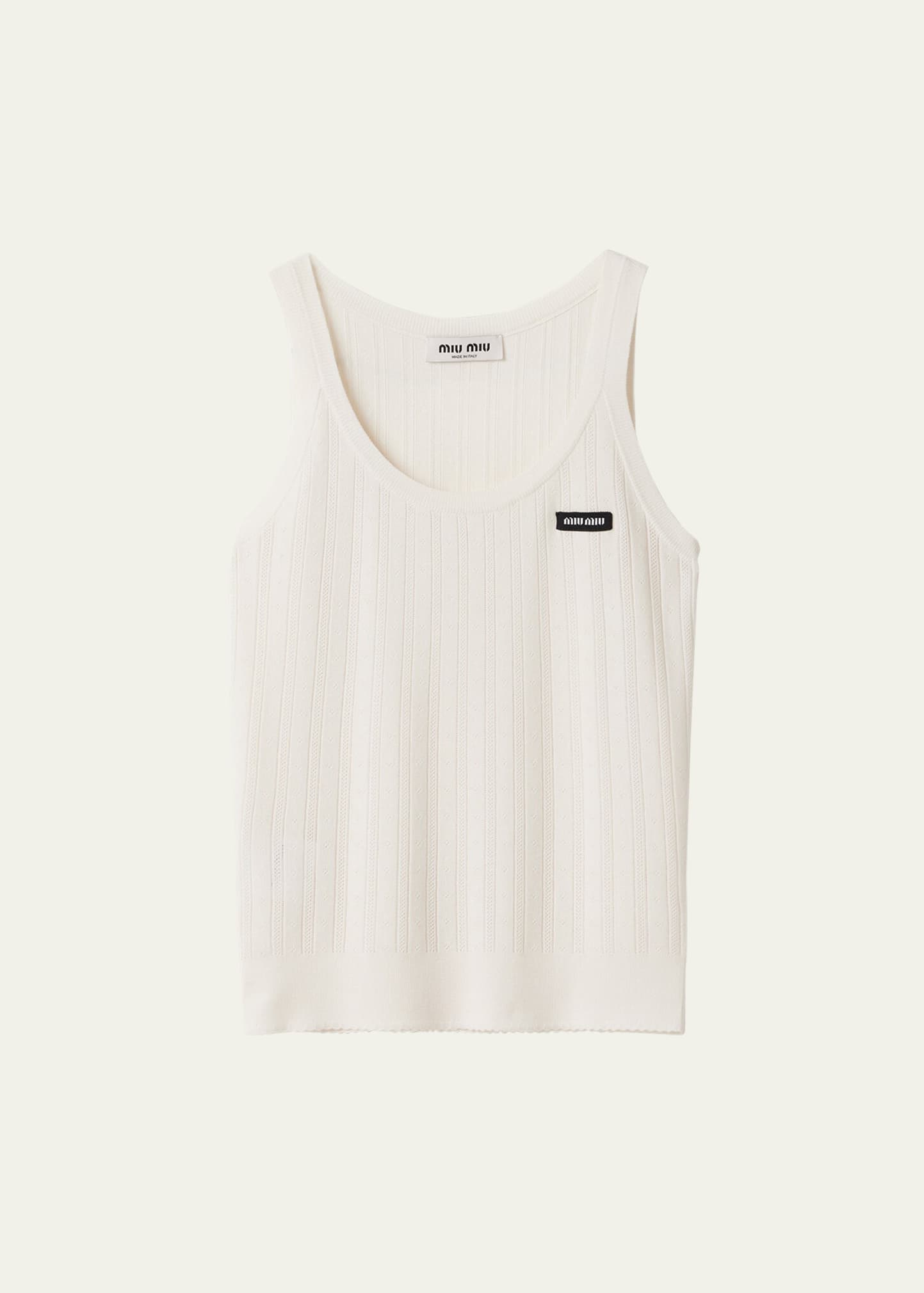Camisole Miu Miu Beige size 10 UK in Cotton - 43948497