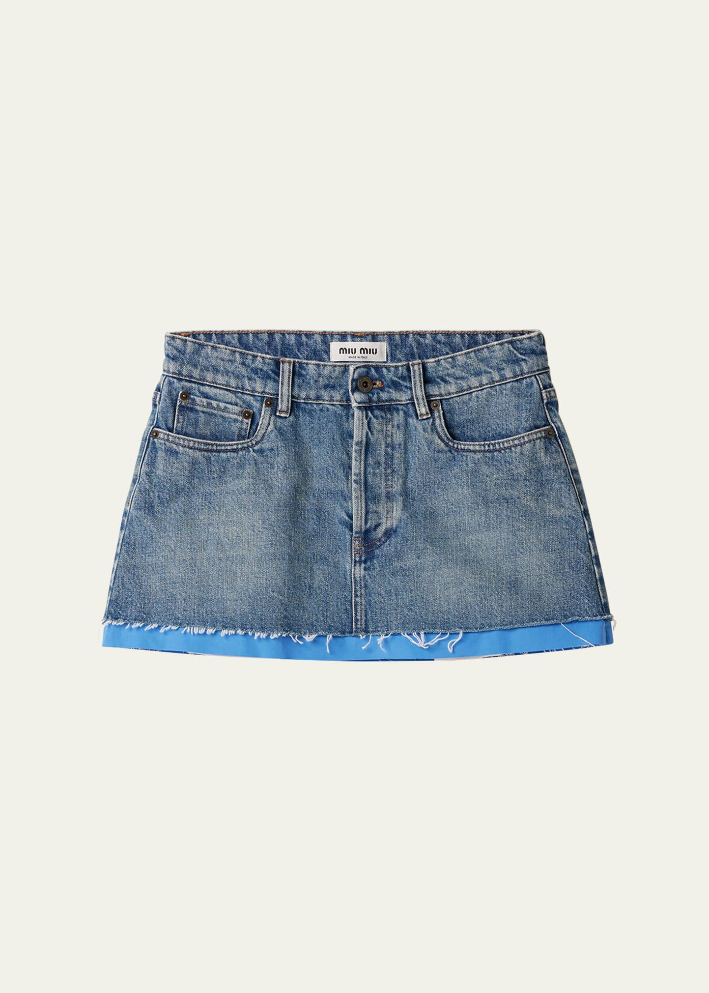 Hybrid Mini Denim Skirt