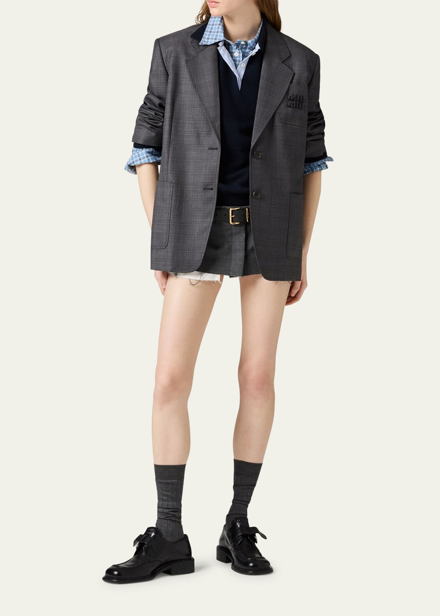 Miu Miu 3L スーツ 中古・古着通販】MIU MIU (ミュウミュウ) セットアップスーツ