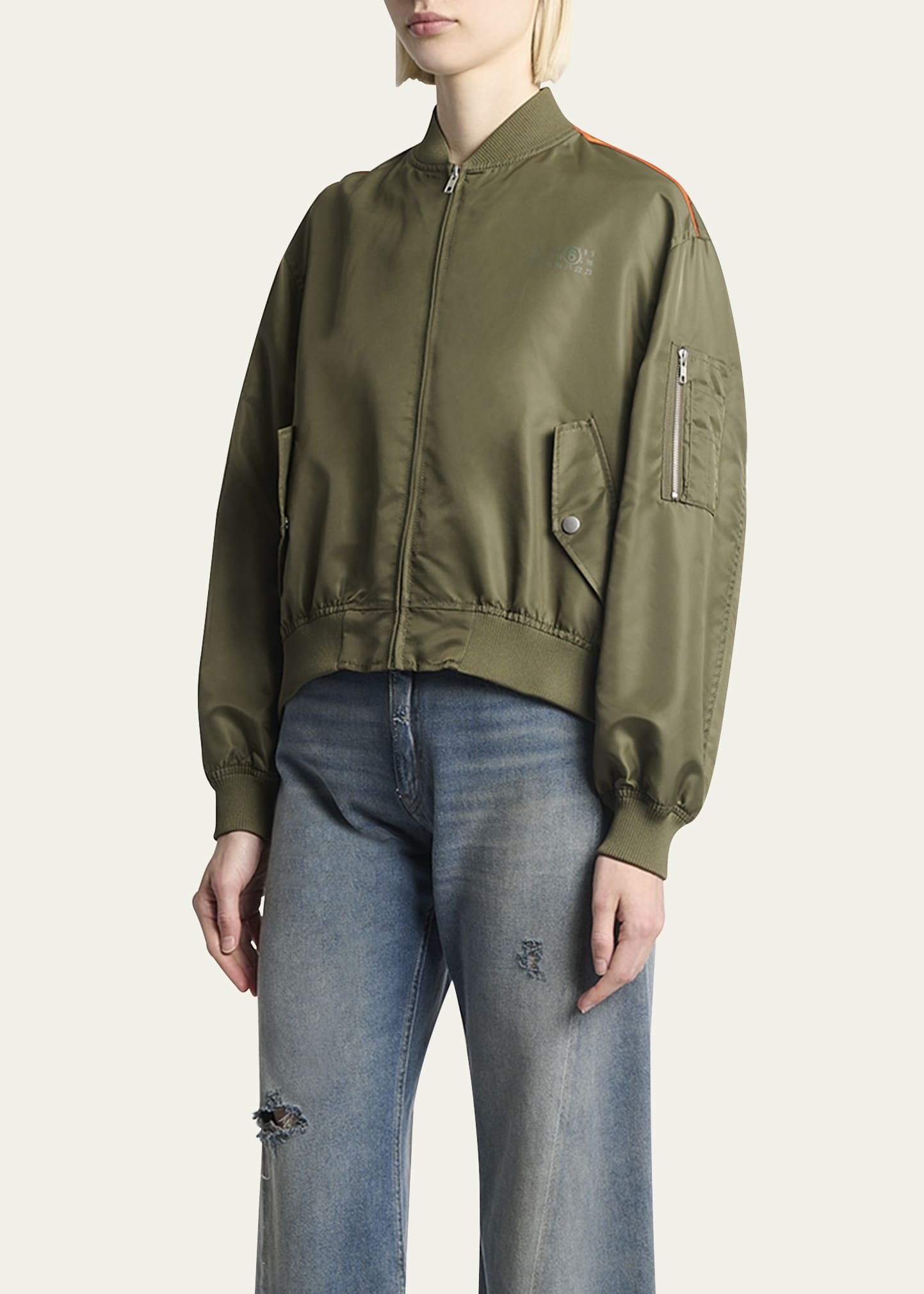 MM6 Maison Margiela Nylon Bomber Jacket - Bergdorf Goodman