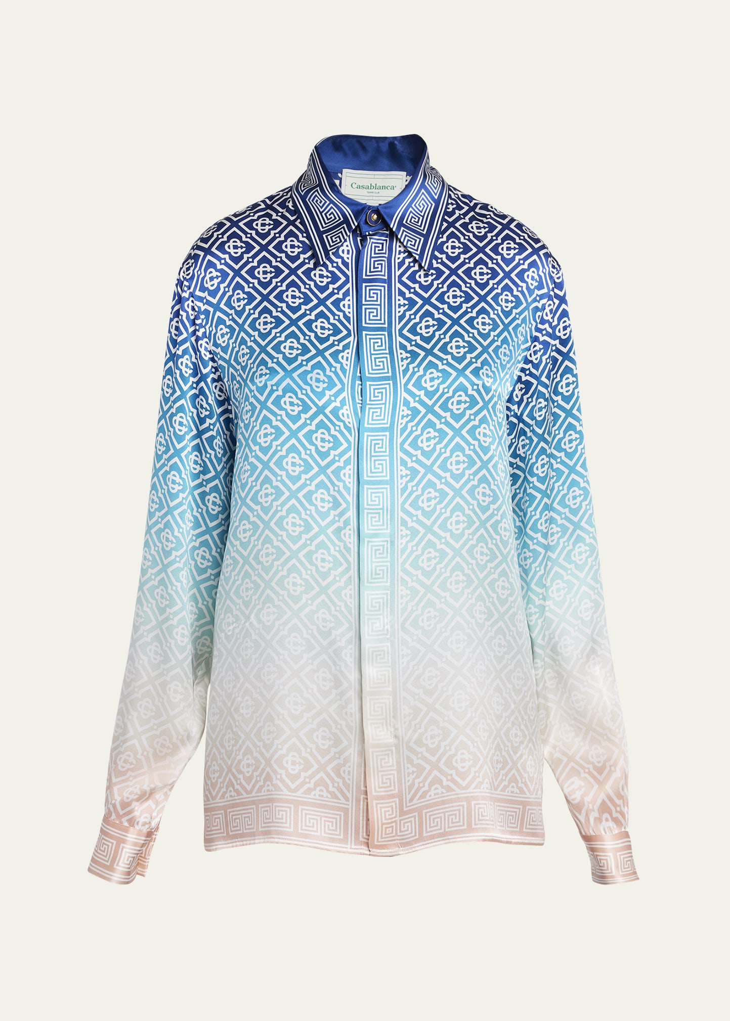 CASABLANCA La Premonition 半袖 シルク シャツ ロゴ プリント CASABLANCA - La Prémonition shirt | Leam Roma - Luxury