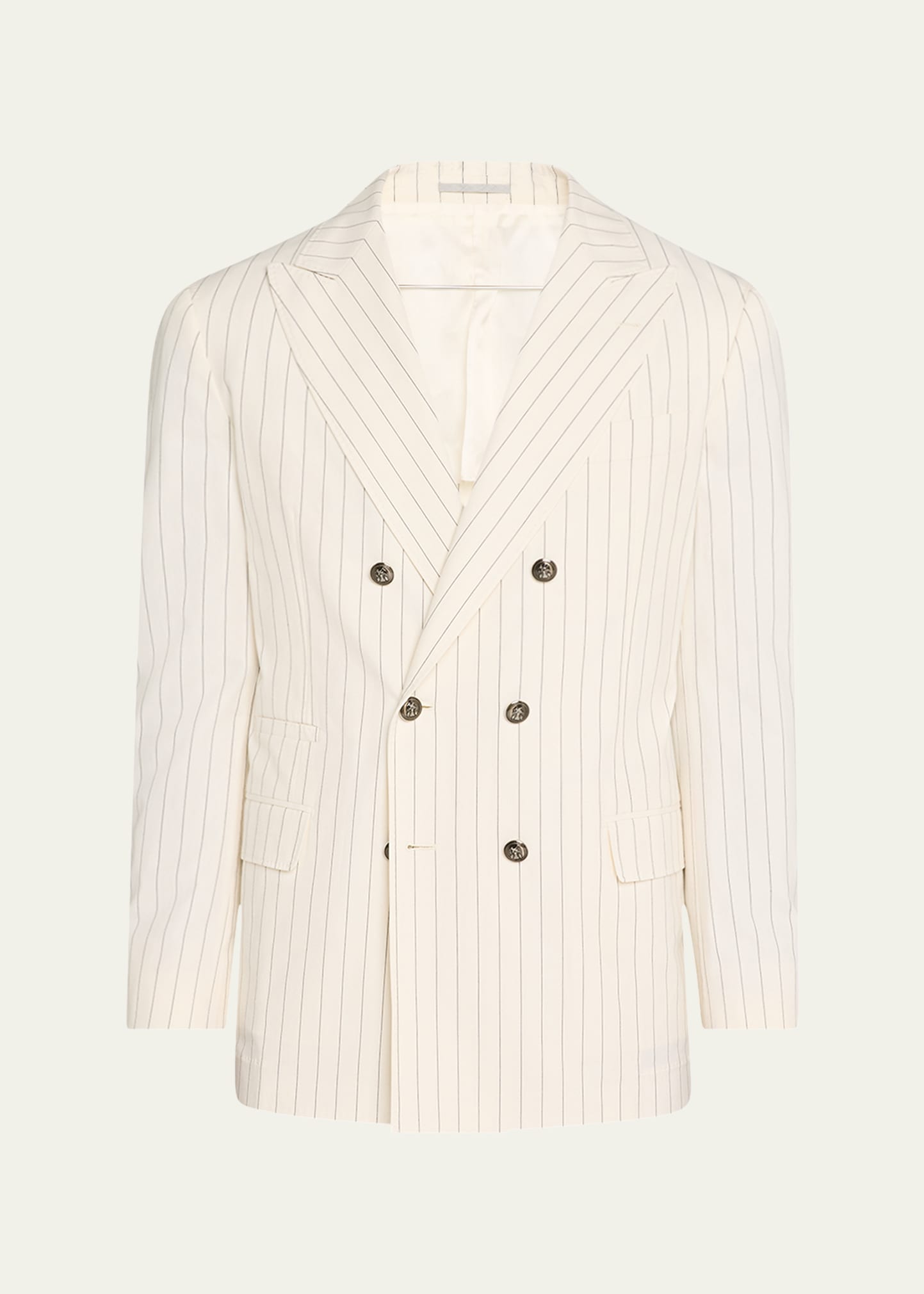 BRUNELLO CUCINELLI ヘンプ混 サンハット メンズ 向け ブラウン ヘリンボーン アンコンジャケット