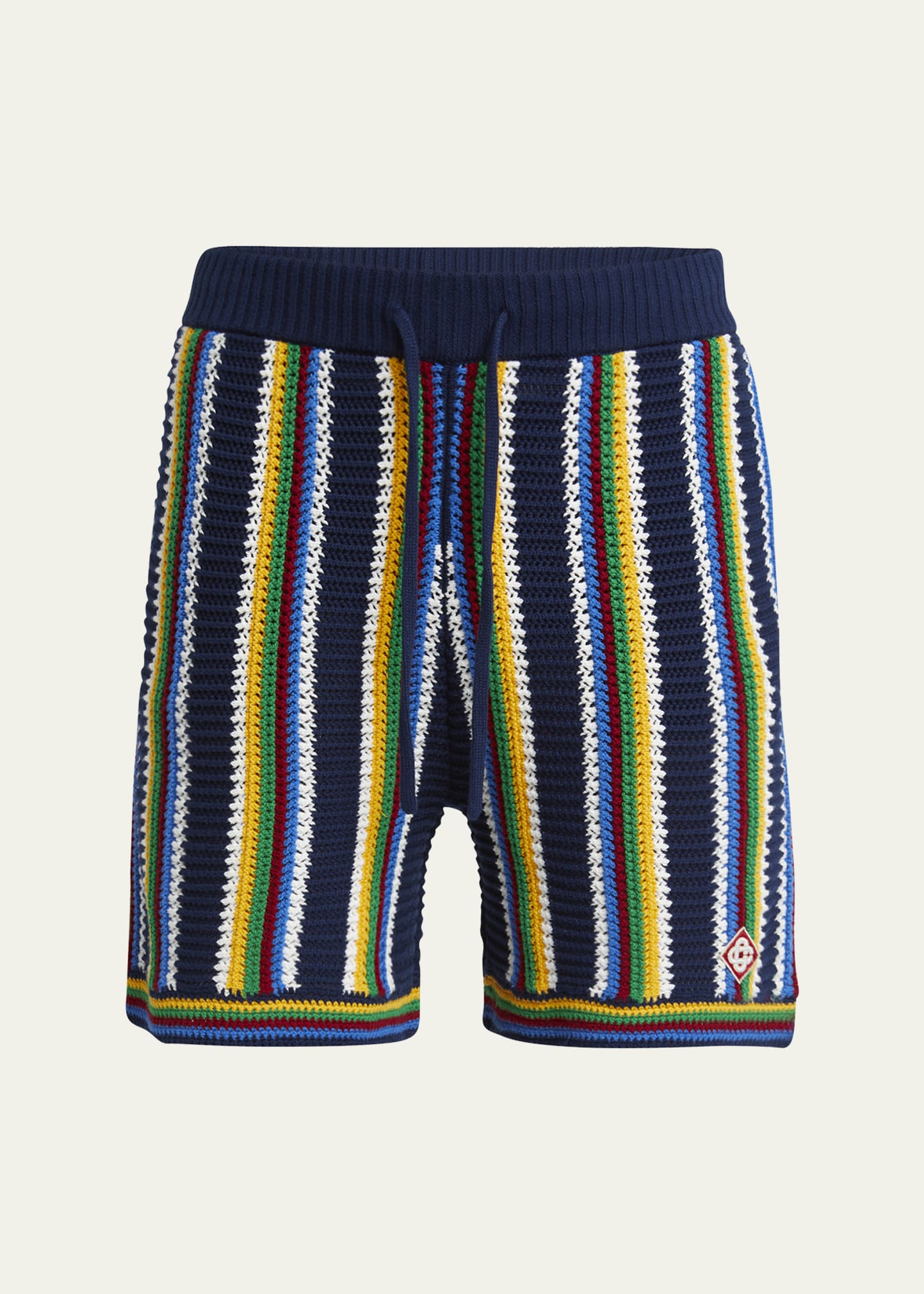 Men's Multicolor Crochet Shorts