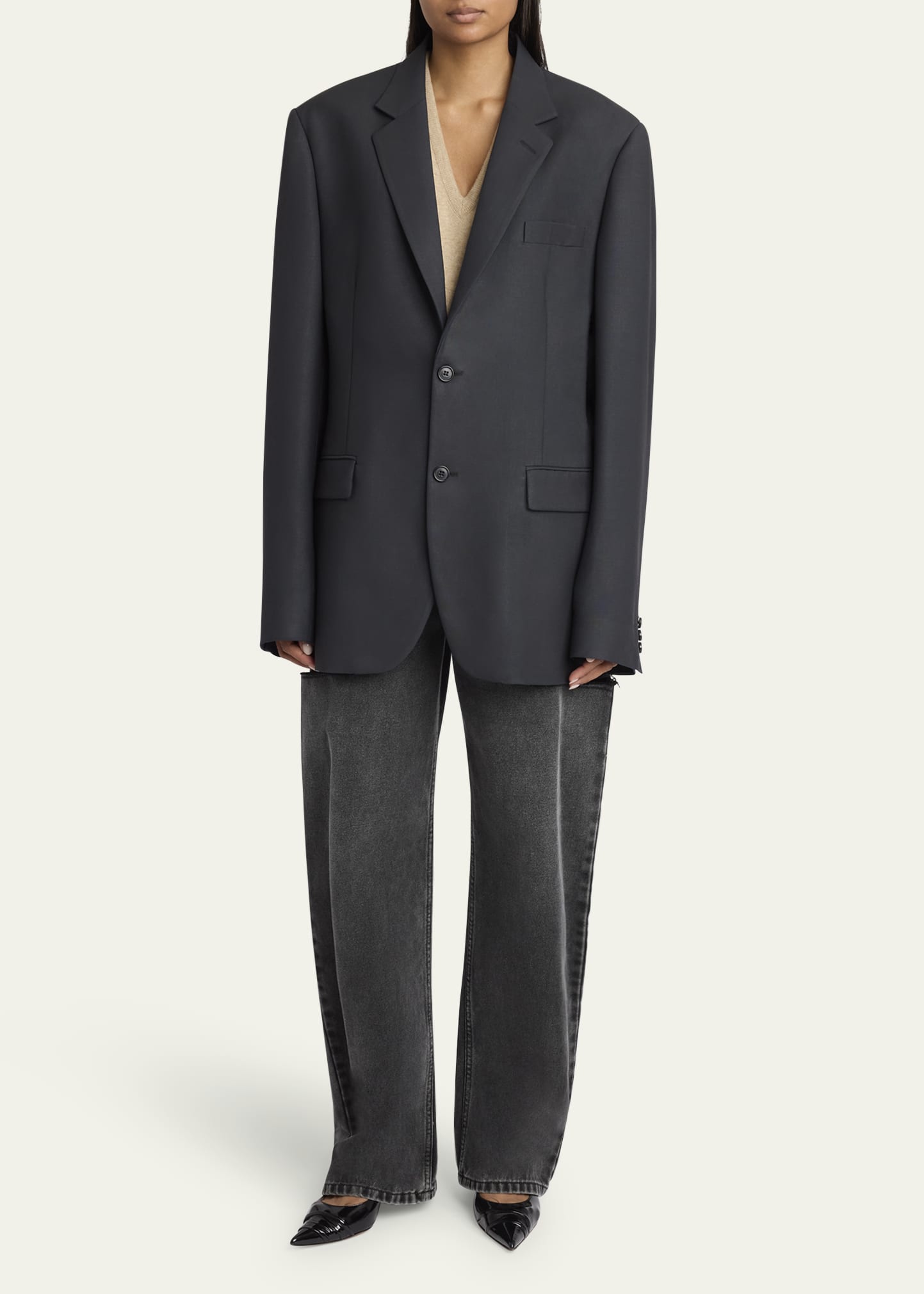 Maison Margiela Oversized Mohair Wool Jacket - Bergdorf Goodman