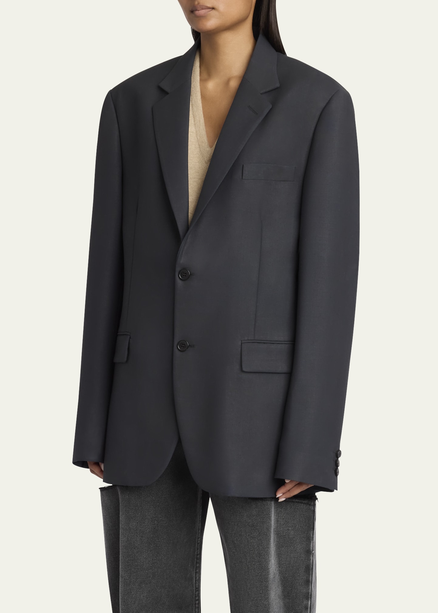 Maison Margiela Oversized Mohair Wool Jacket - Bergdorf Goodman