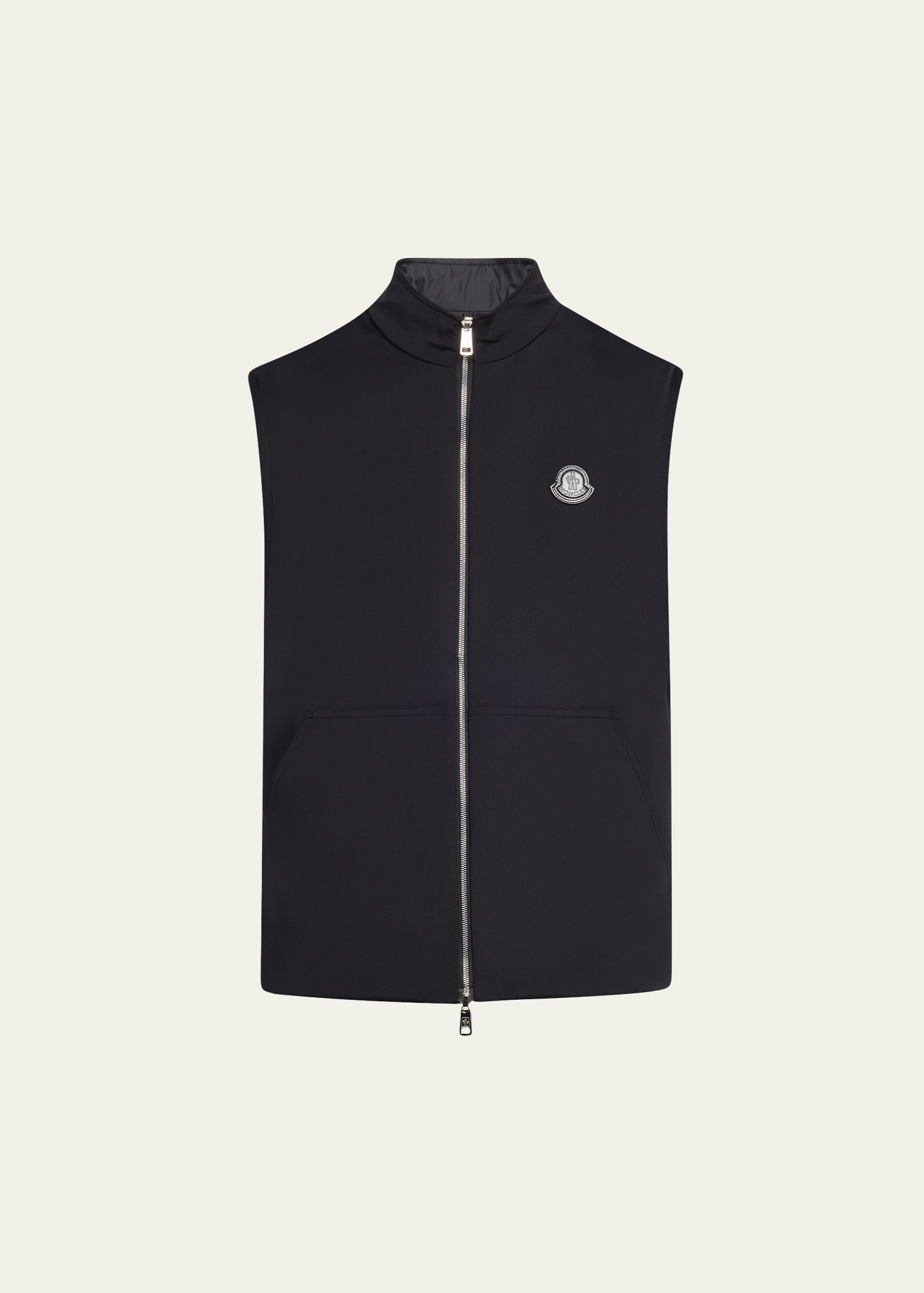 ゆうきタグ付き未使用Monclerモンクレール　LANDE VEST Moncler Men's Full-Zip Leather-Emblem Vest - Bergdorf Goodman
