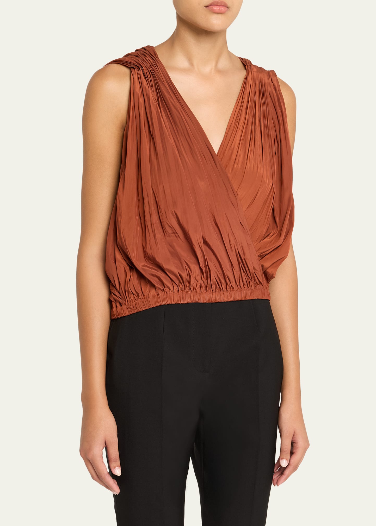 A.L.C. Vivian Draped Cape-Sleeve Top - Bergdorf Goodman