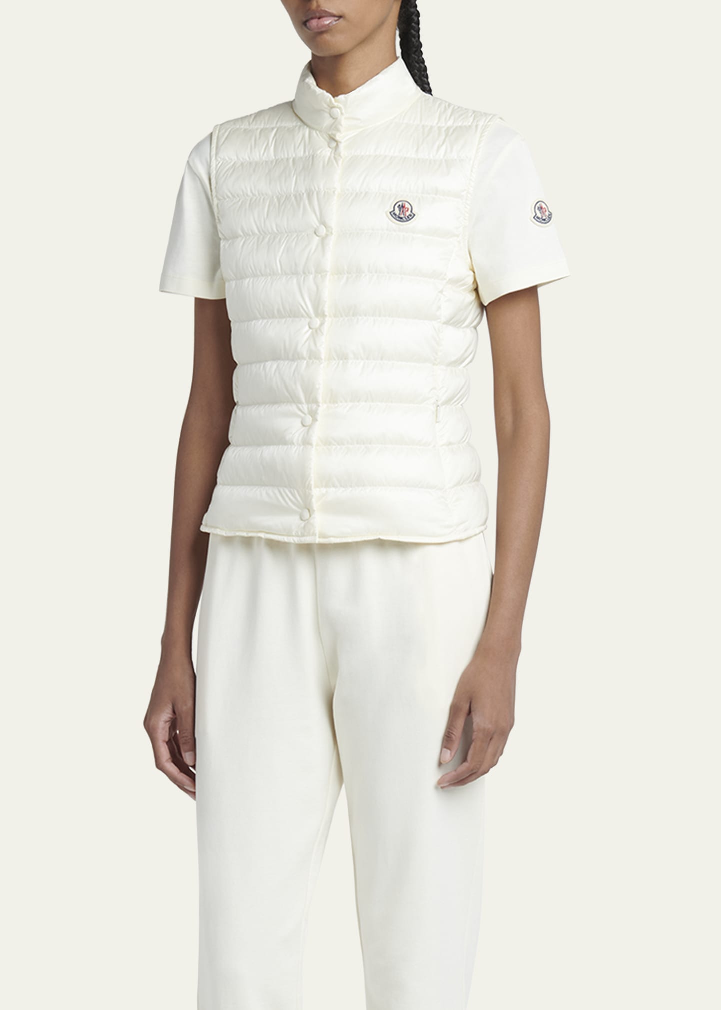 MONCLER :Lianeホワイトダウンベスト　size「1」　値下げ❗️ Moncler Liane Down Vest - Bergdorf Goodman