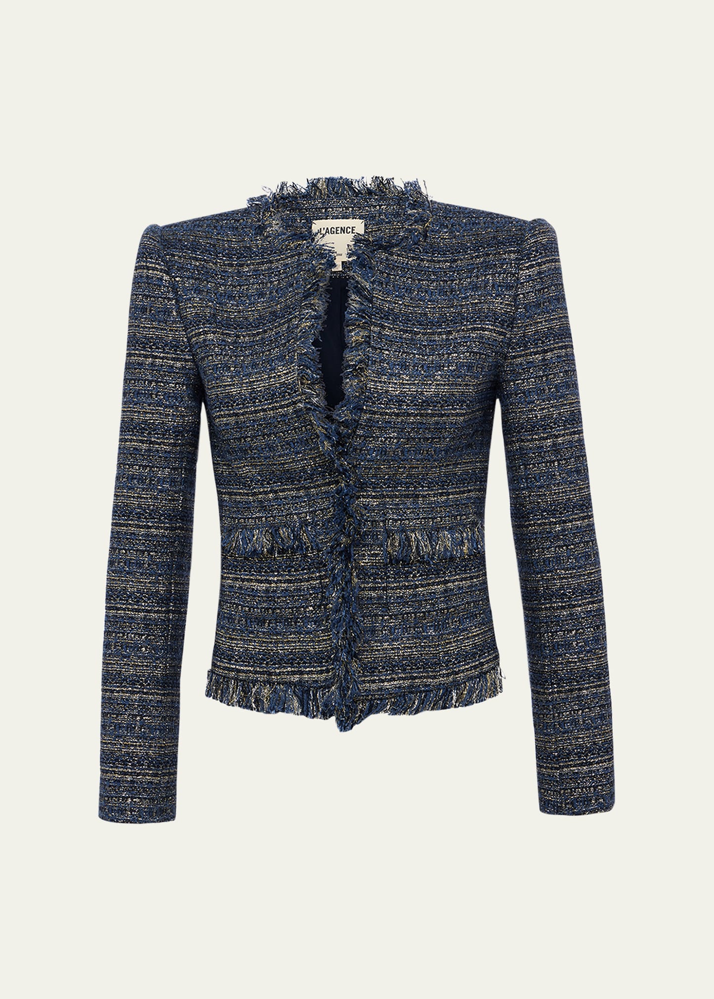 L'Agence Angelina Metallic Tweed Jacket - Bergdorf Goodman