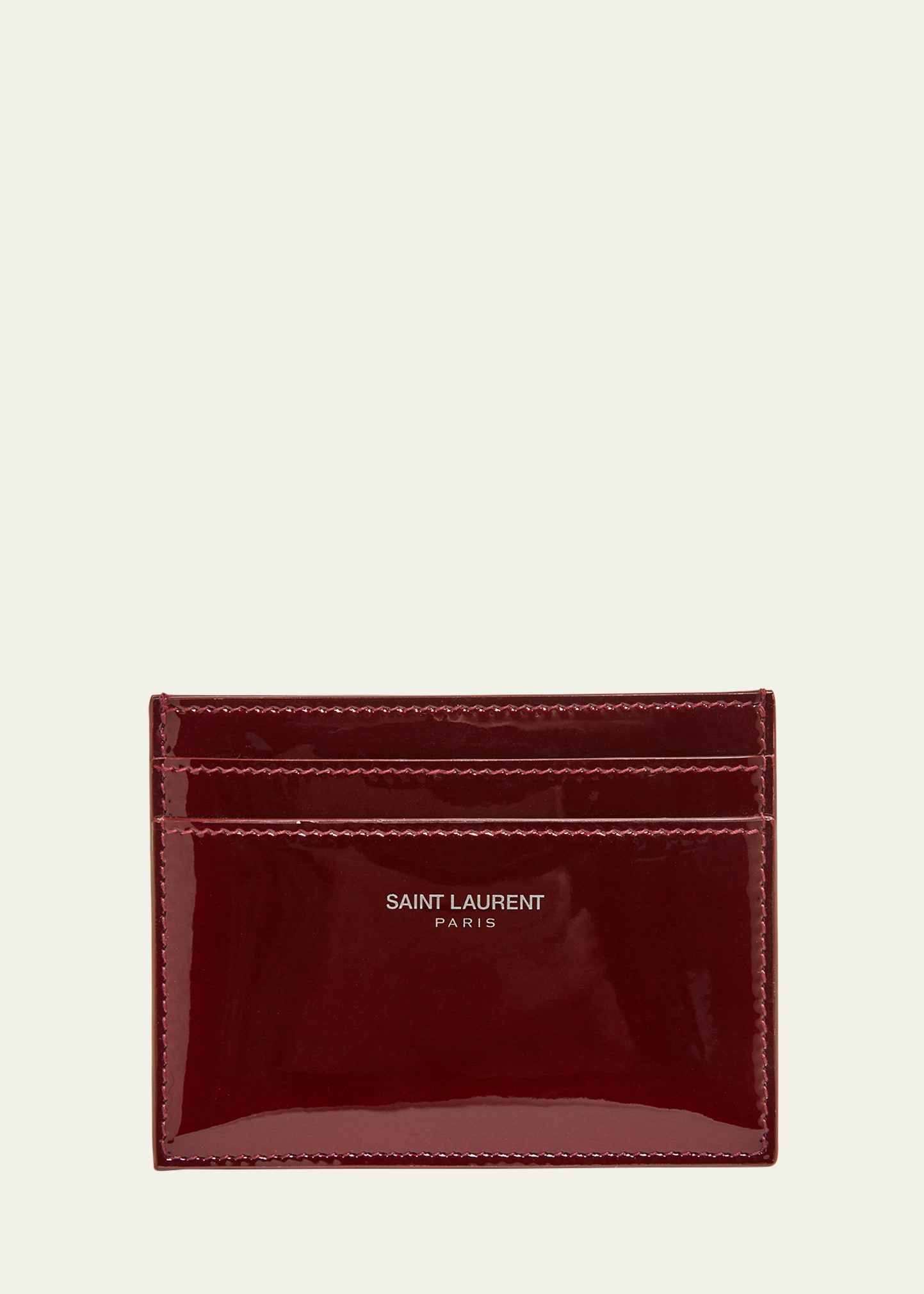 Saint Laurent Men's Patent Leather Card Holder Bergdorf Goodman