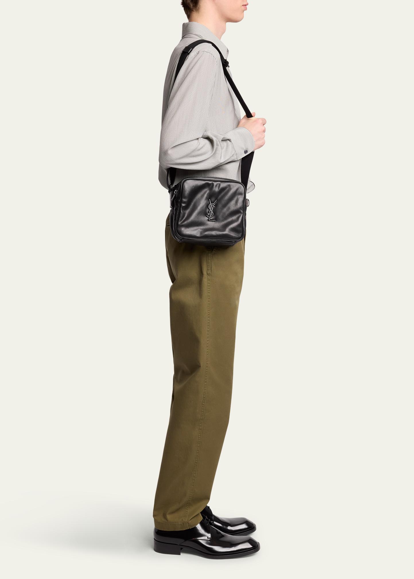 バッグ SAINT LAURENT CUBE Saint Laurent Men's Niki YSL Cube Camera Bag in Leather - Bergdorf