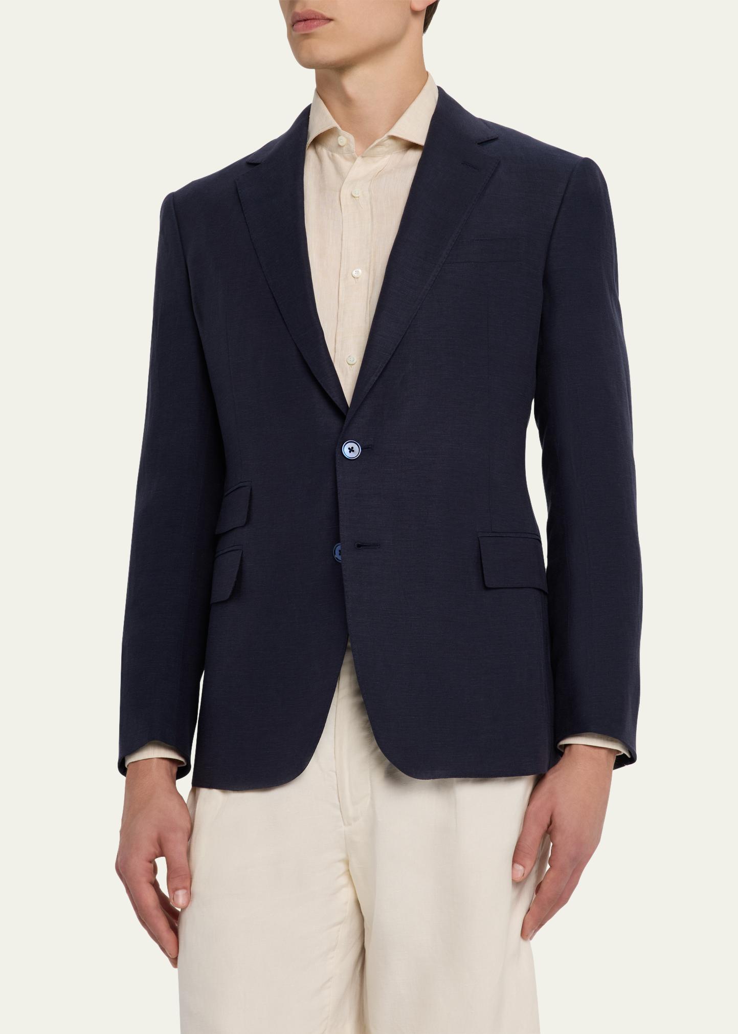 Ralph Lauren Purple Label Kent Hand-Tailored Silk-Linen Jacket