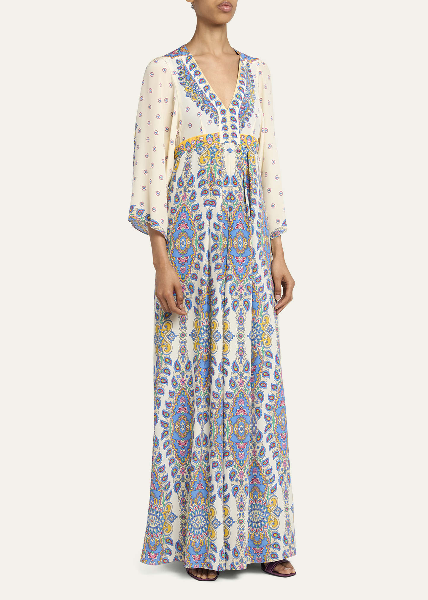 Etro Paisley Silk Maxi Dress - Bergdorf Goodman