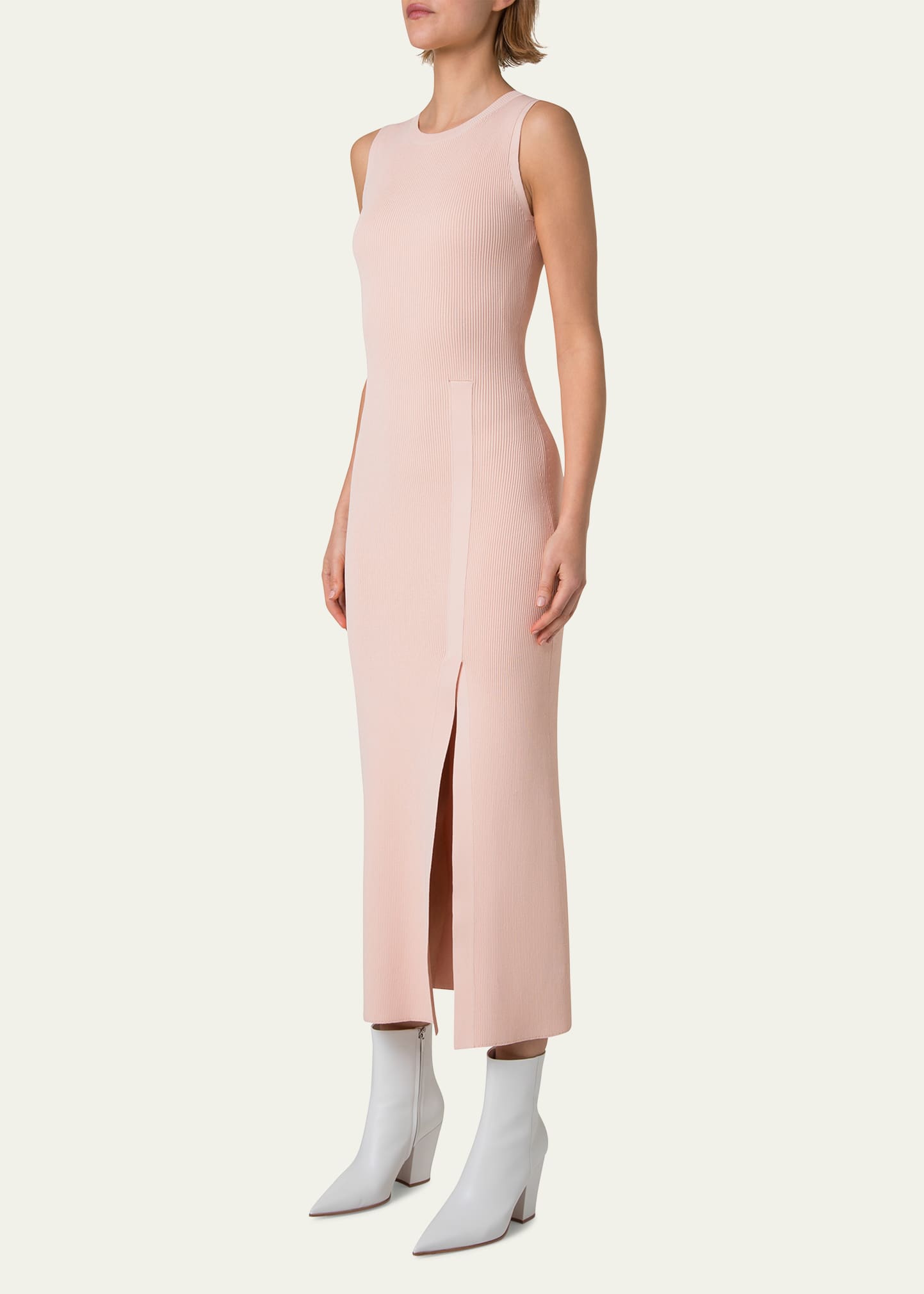 Akris Sleeveless Ribbed Stretch Crepe Tube Dress - Bergdorf Goodman