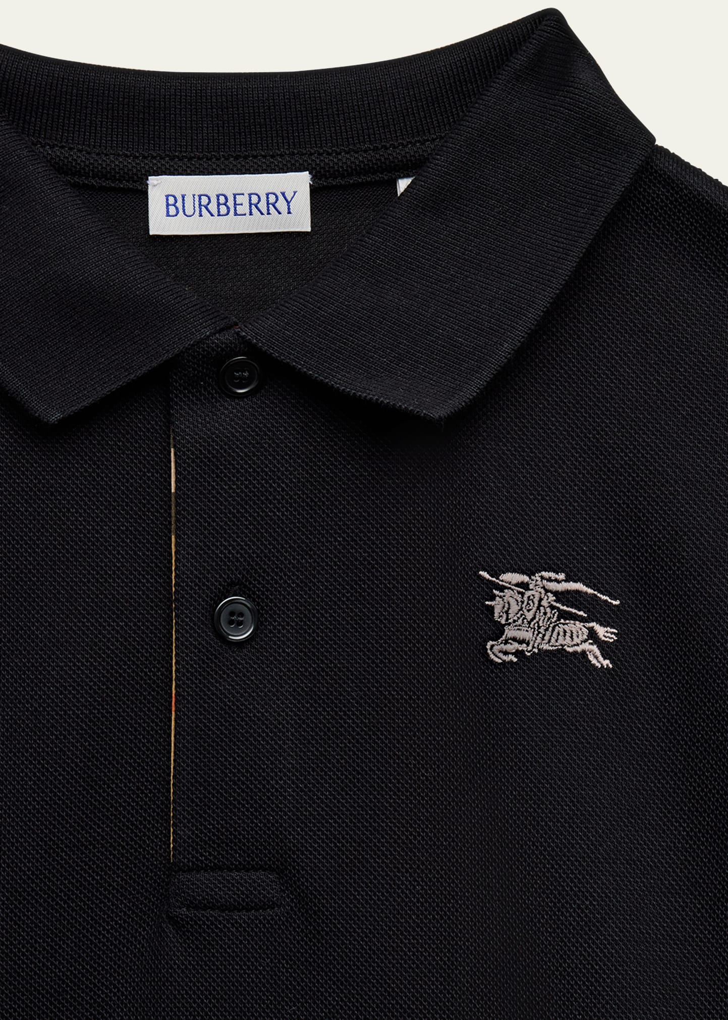 Burberry Boy's Johane Cotton Pique EKD Polo Shirt, Size 3-14