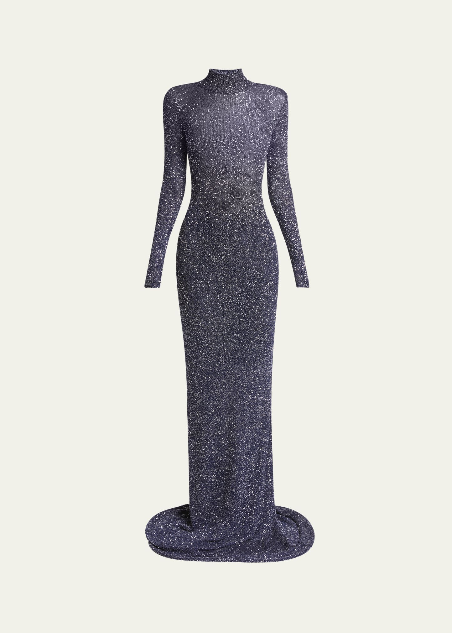 Balenciaga Sequined Mock-Neck Maxi Dress - Bergdorf Goodman