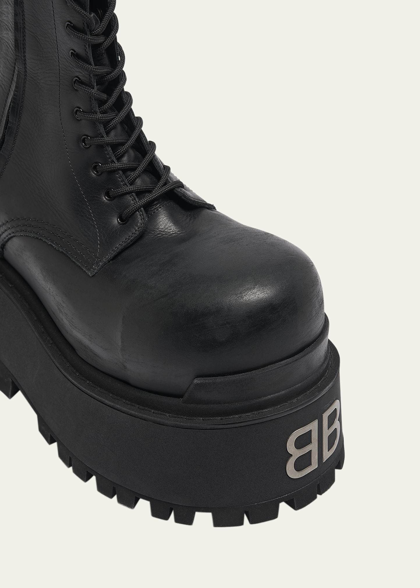 Balenciaga Men's Giant Leather Lace-Up Boots - Bergdorf Goodman