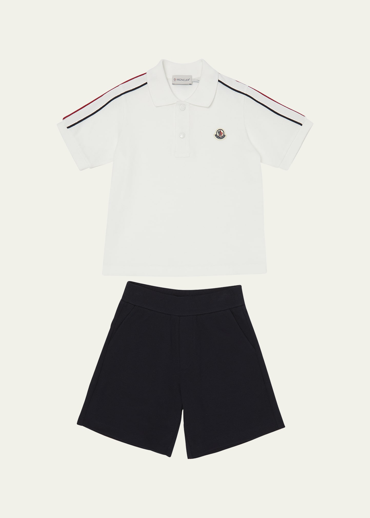 Moncler Boy's Polo Shirt W/ Shorts Set, Size 8-10 - Bergdorf Goodman
