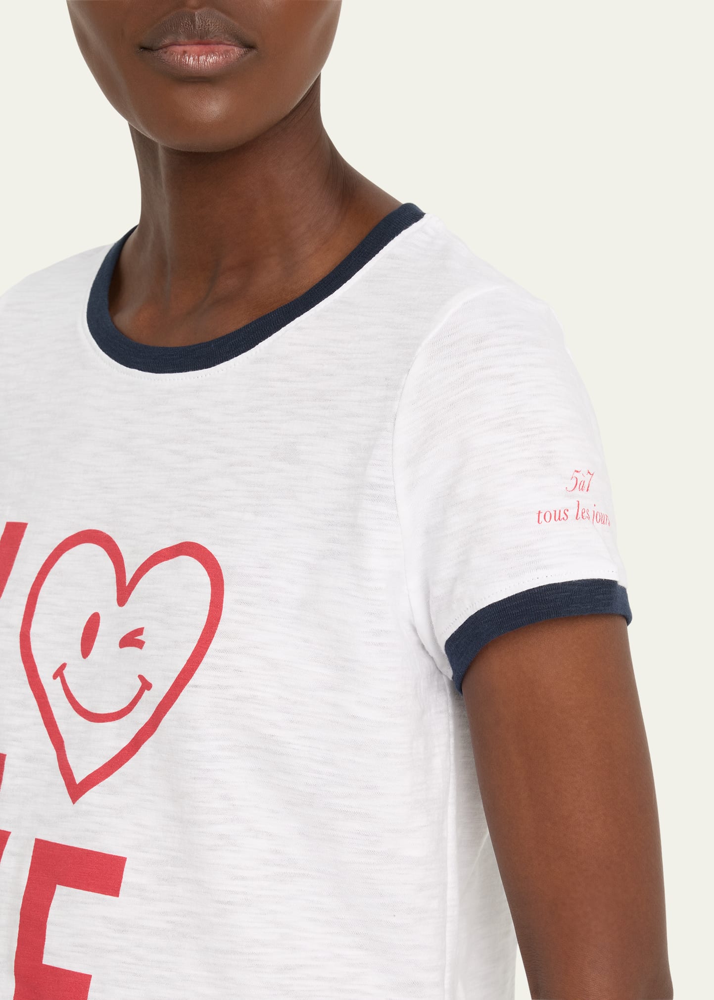 Cinq a Sept ★ ラブ ブレイン ストレッチコットン Tシャツ Cinq à Sept - ラブ・ブレイン・ストレッチコットンTシャツ を