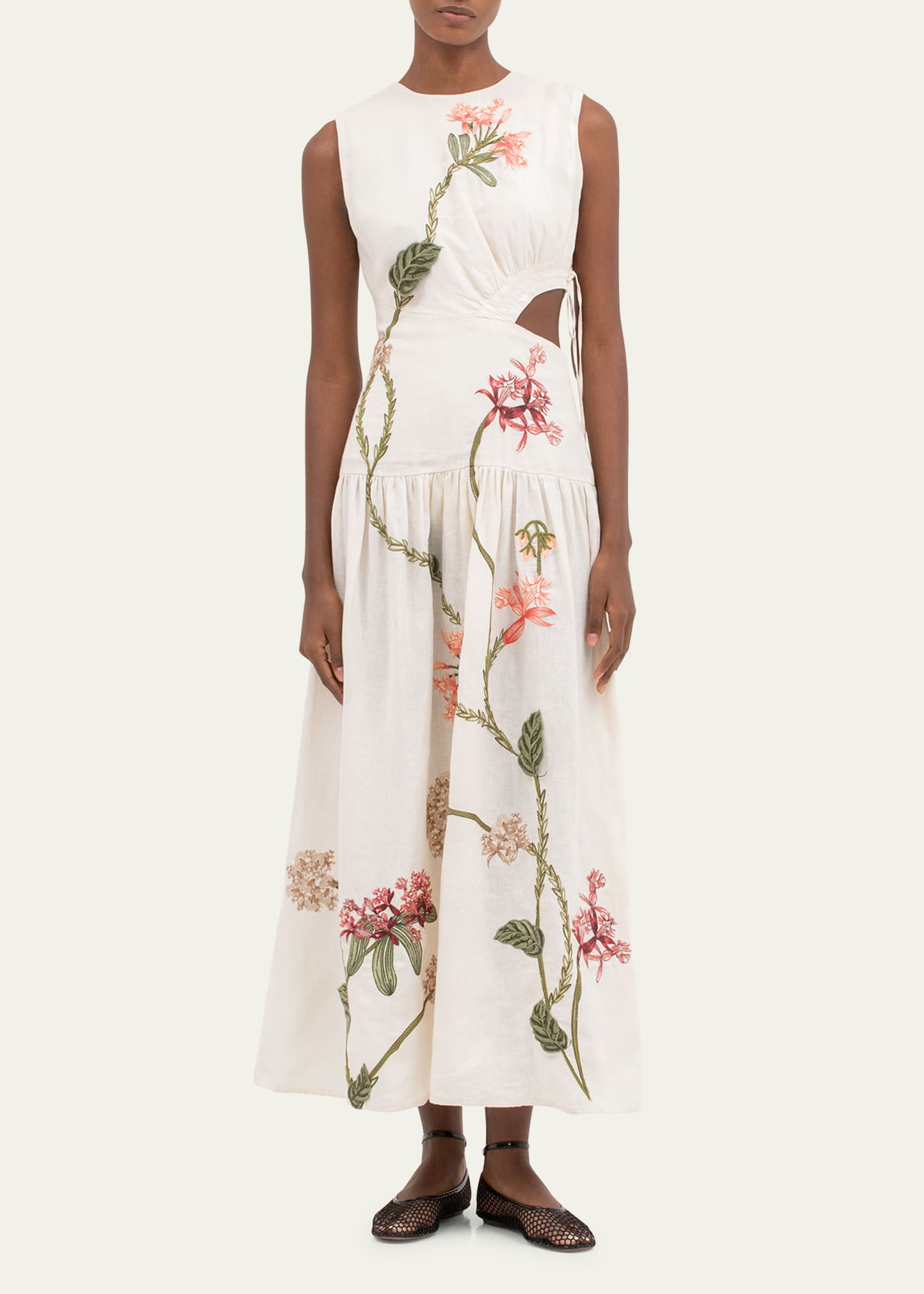 black white linen dress Montserrat Mini Dress main image 1