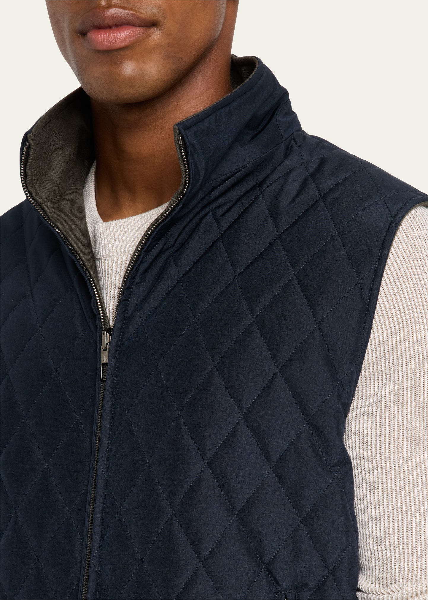 Loro Piana Men's Grian Gifts of Kings Reversible Full-Zip Vest