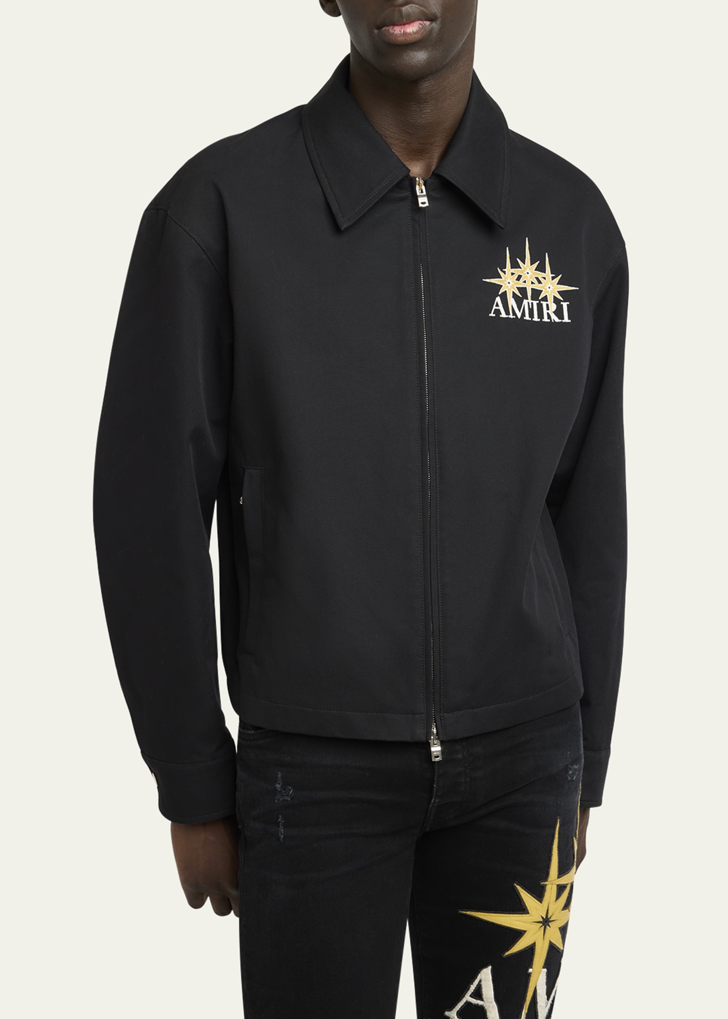 Amiri Men's Starburst Zip Blouson Jacket - Bergdorf Goodman