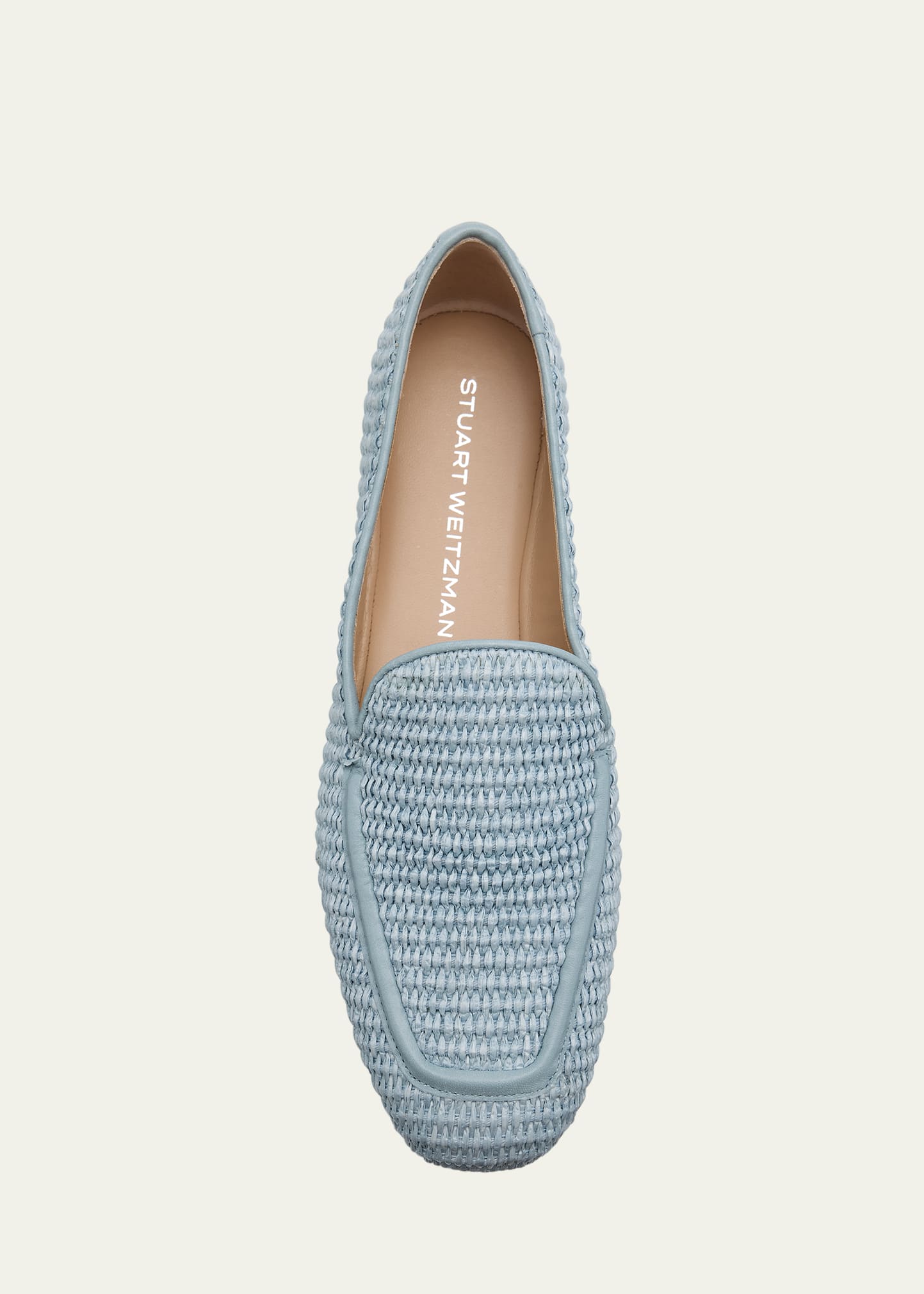 Stuart Weitzman Lee Woven Raffia Slip-On Loafers - Bergdorf