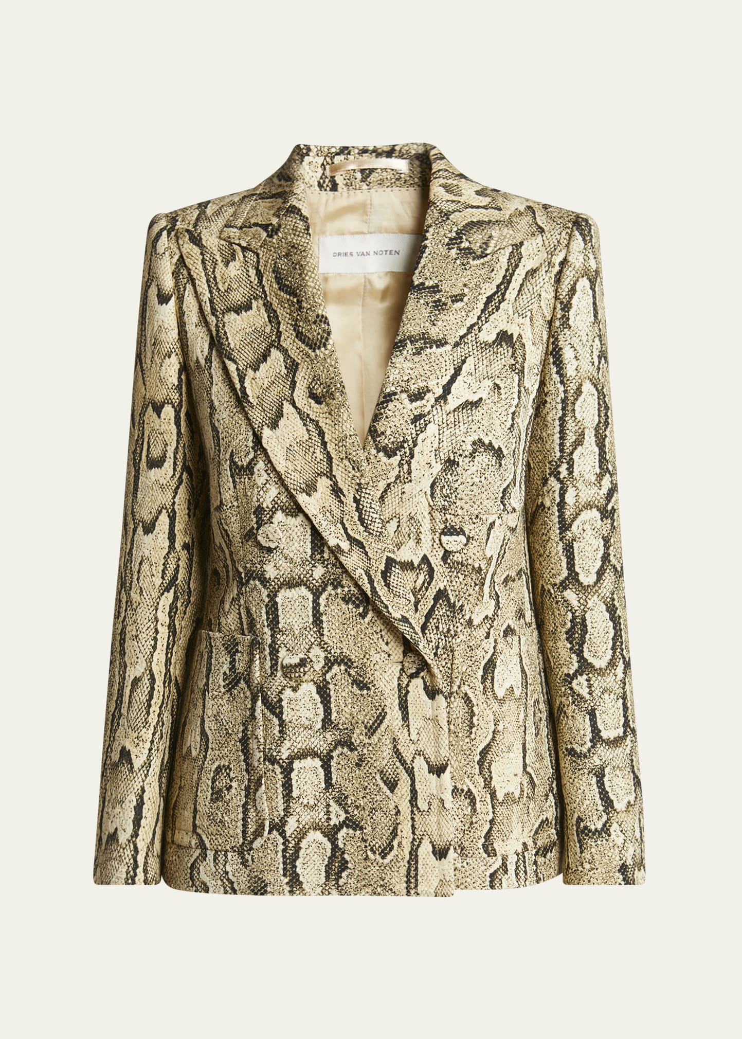 DRIES VAN NOTEN リネン混　ベスト　ジップ DRIES VAN NOTEN(ドリスヴァンノッテン) リネン混1Bジャケット